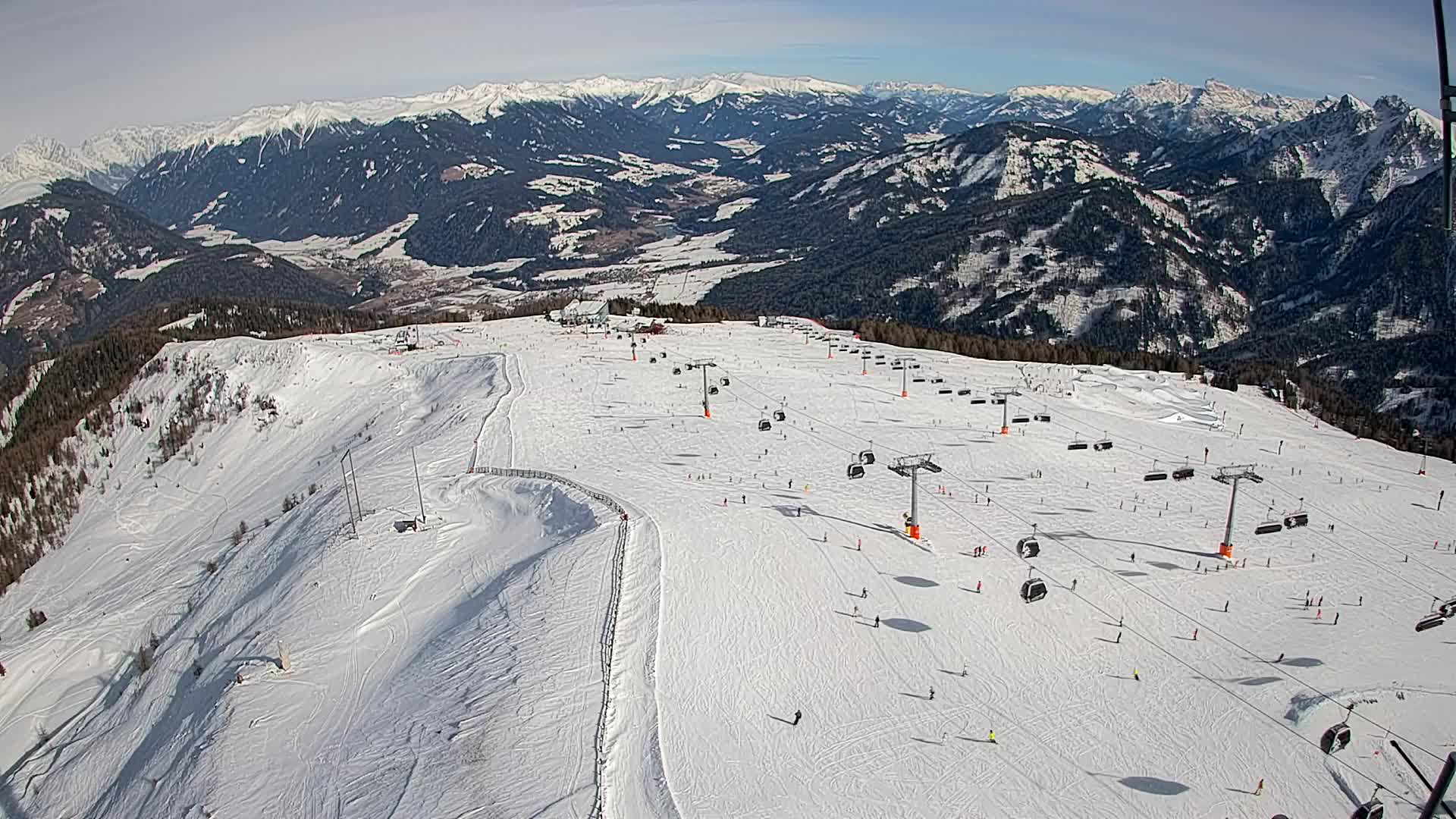 Kronplatz-Gipfel | Blick nach Olang – Valdaora