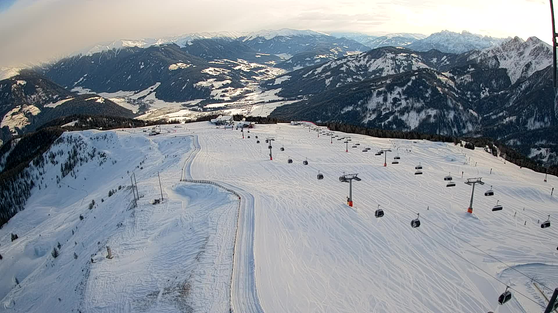 Kronplatz-Gipfel | Blick nach Olang – Valdaora