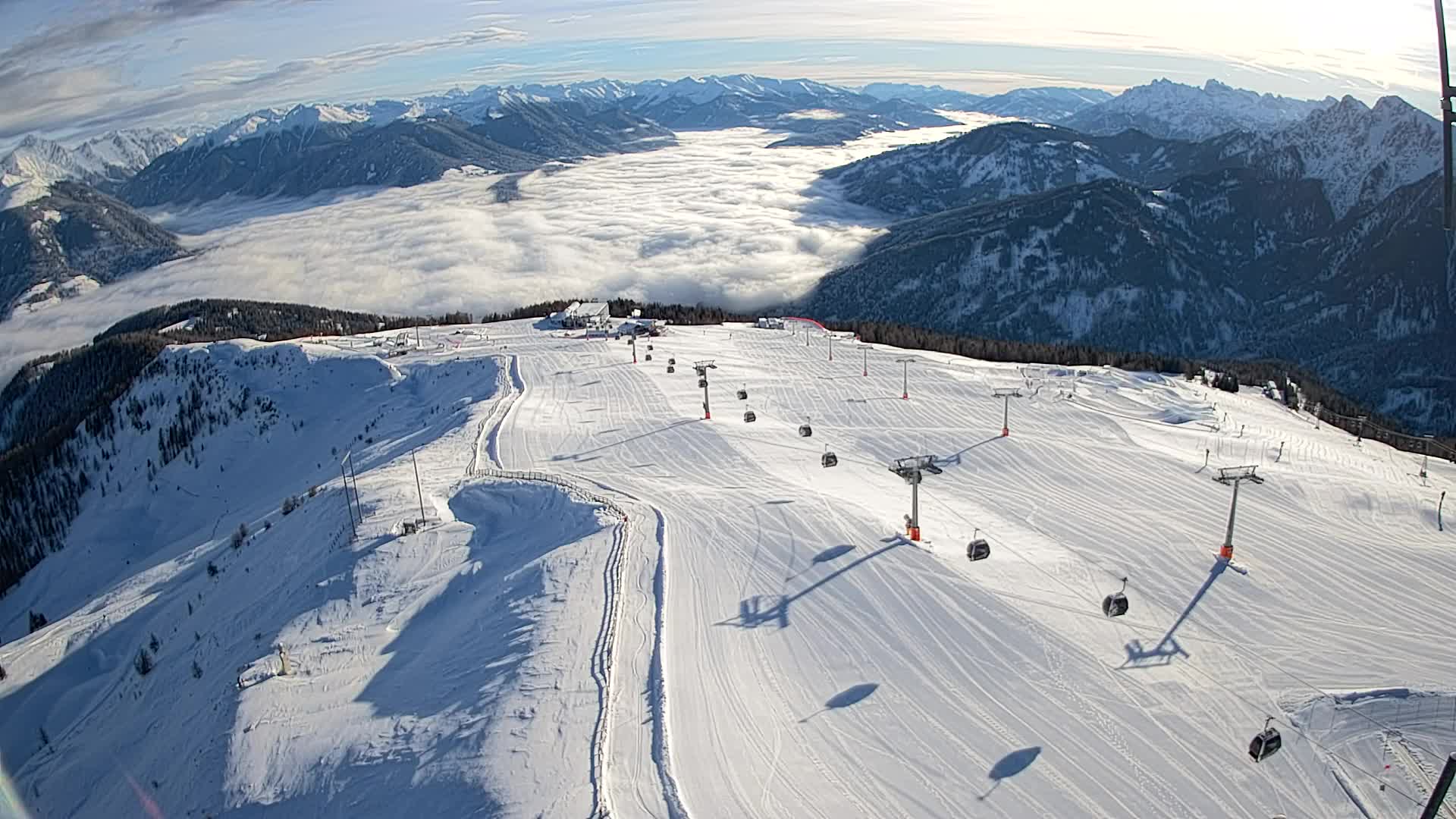 Kronplatz-Gipfel | Blick nach Olang – Valdaora