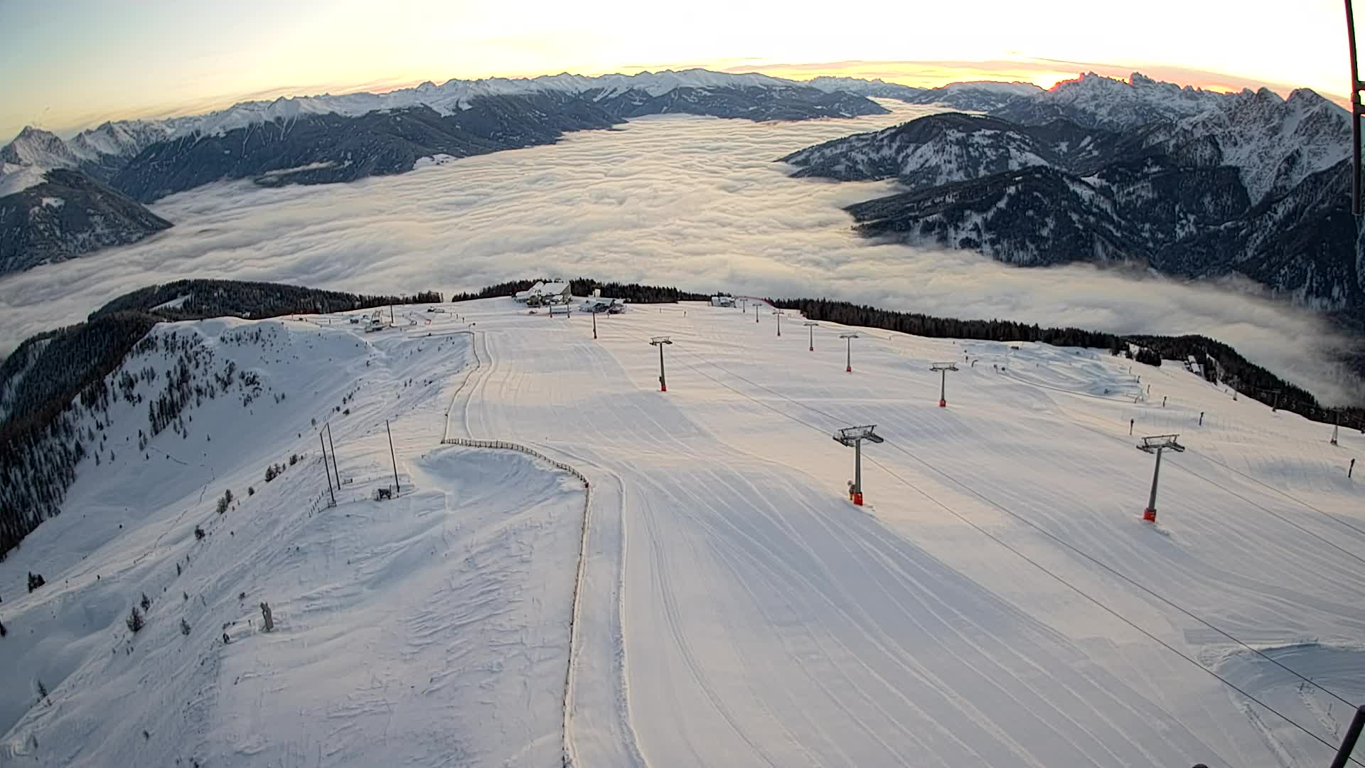Kronplatz-Gipfel | Blick nach Olang – Valdaora