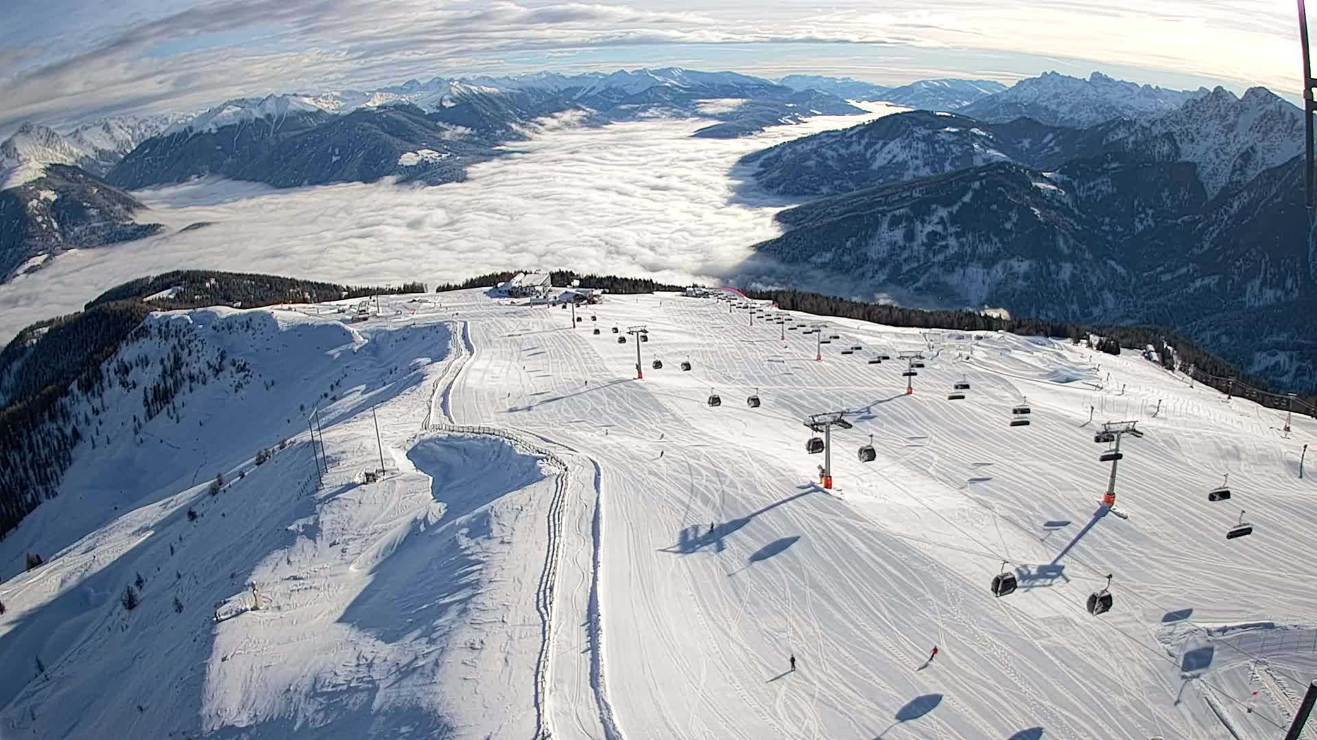 Kronplatz-Gipfel | Blick nach Olang – Valdaora