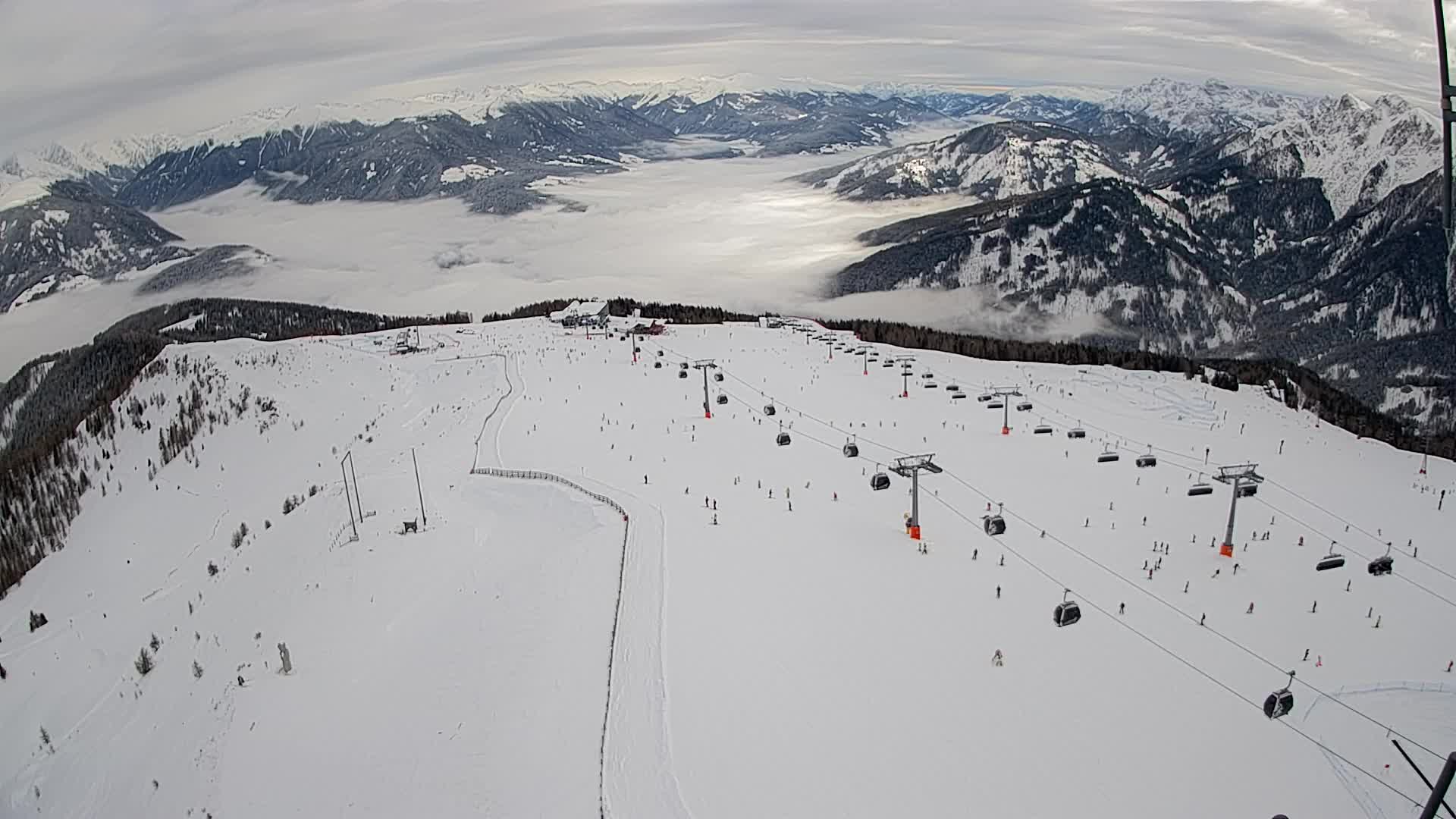 Kronplatz-Gipfel | Blick nach Olang – Valdaora