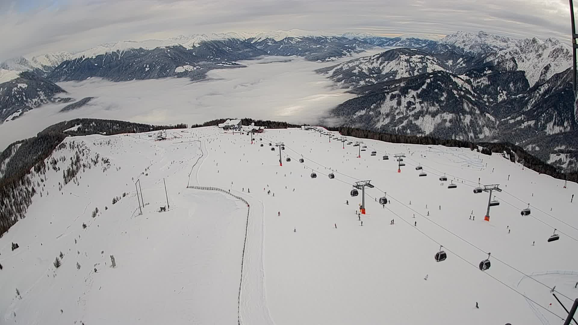 Kronplatz-Gipfel | Blick nach Olang – Valdaora