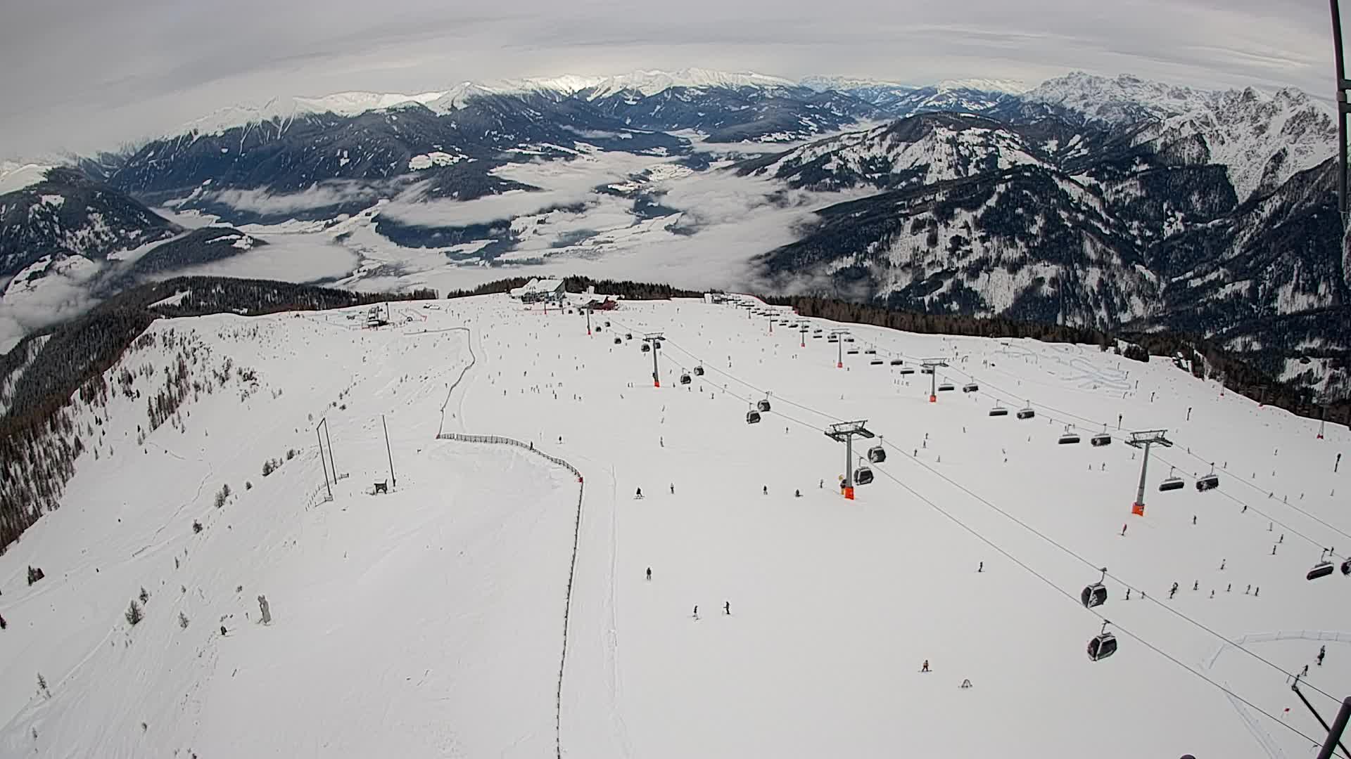 Kronplatz-Gipfel | Blick nach Olang – Valdaora