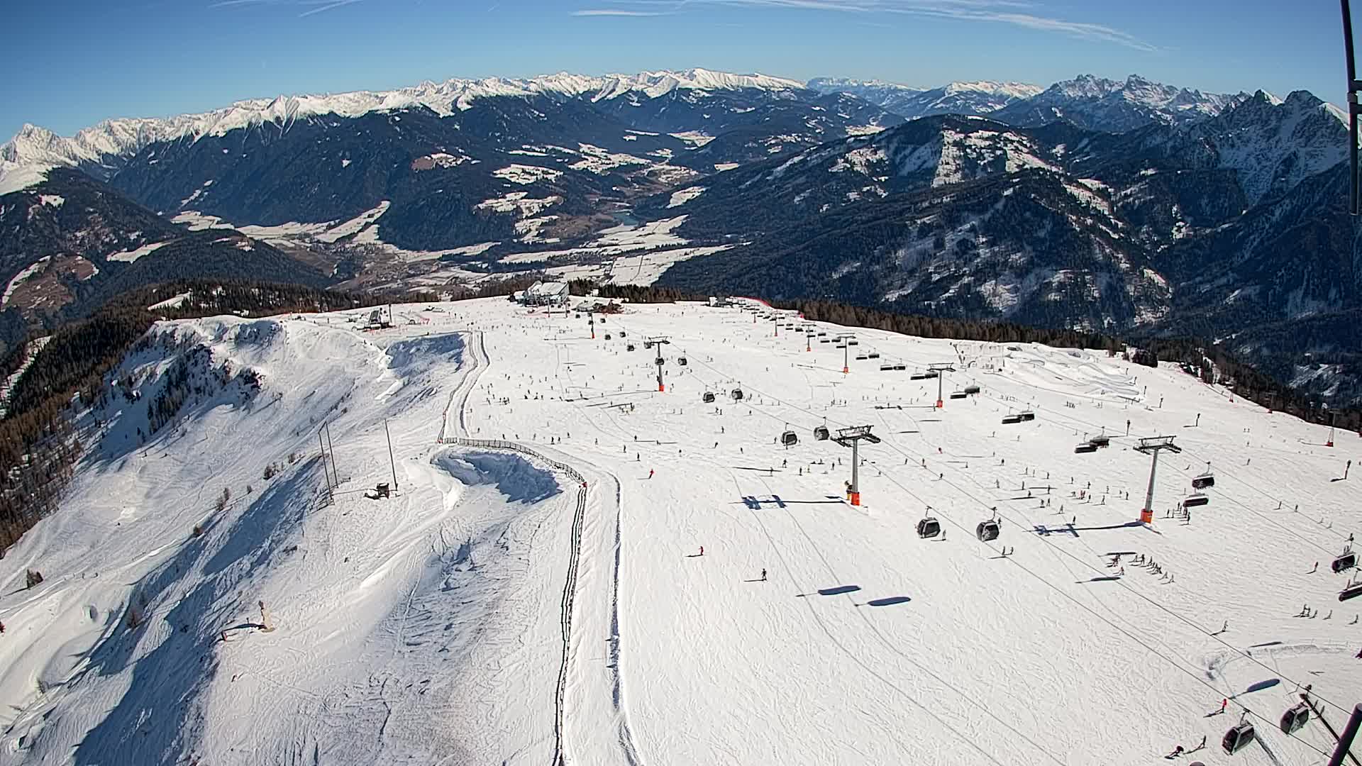 Kronplatz-Gipfel | Blick nach Olang – Valdaora