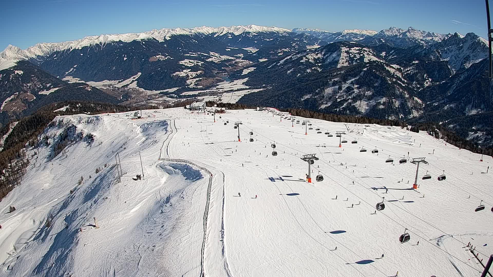 Kronplatz-Gipfel | Blick nach Olang – Valdaora