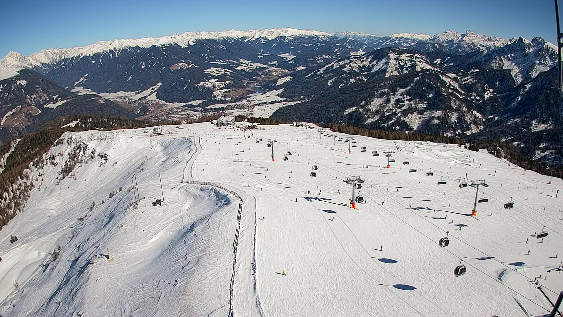 Kronplatz-Gipfel | Blick nach Olang – Valdaora