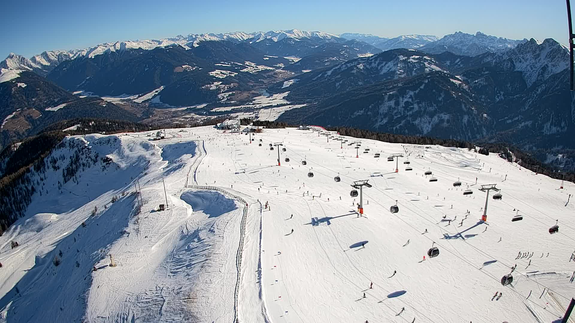 Kronplatz-Gipfel | Blick nach Olang – Valdaora