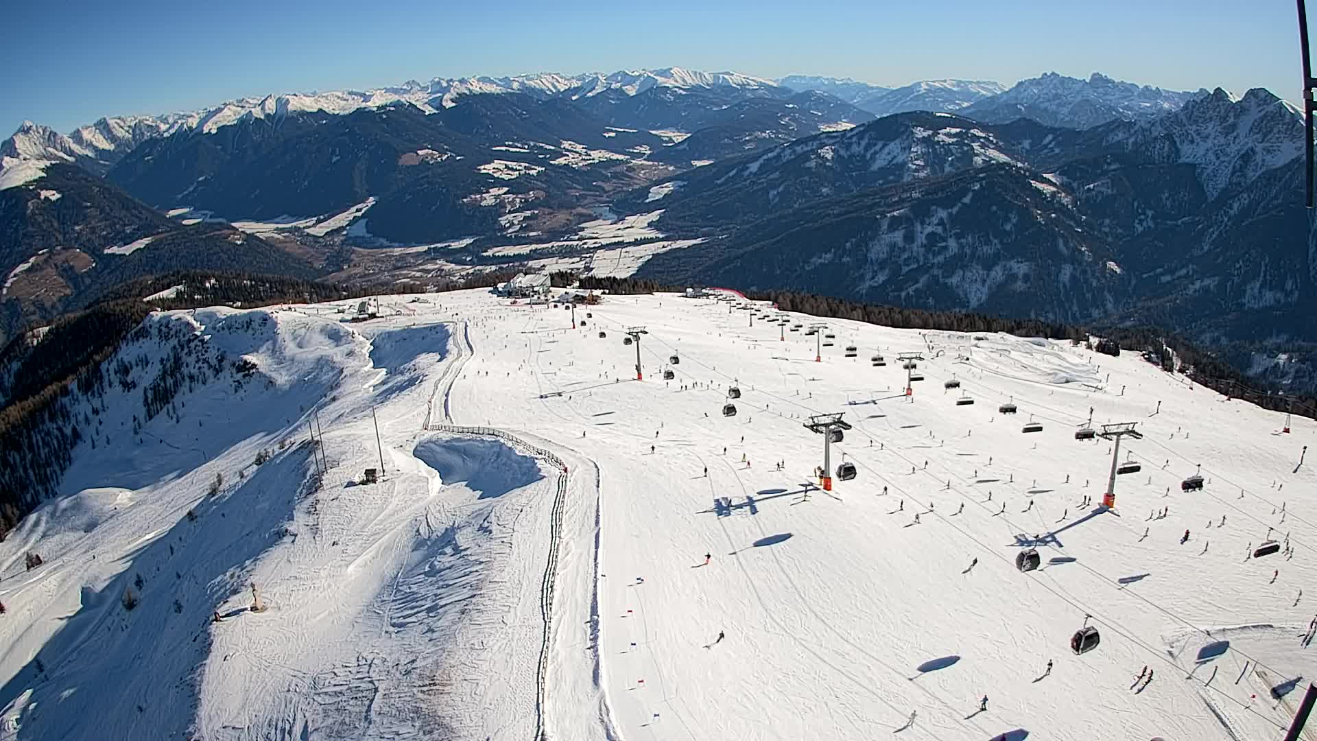 Kronplatz-Gipfel | Blick nach Olang – Valdaora