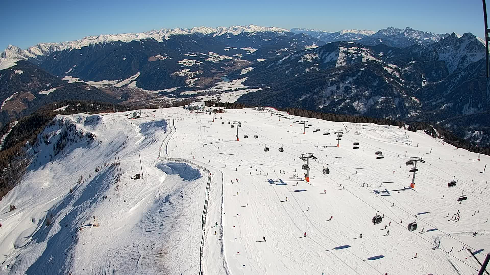 Kronplatz-Gipfel | Blick nach Olang – Valdaora