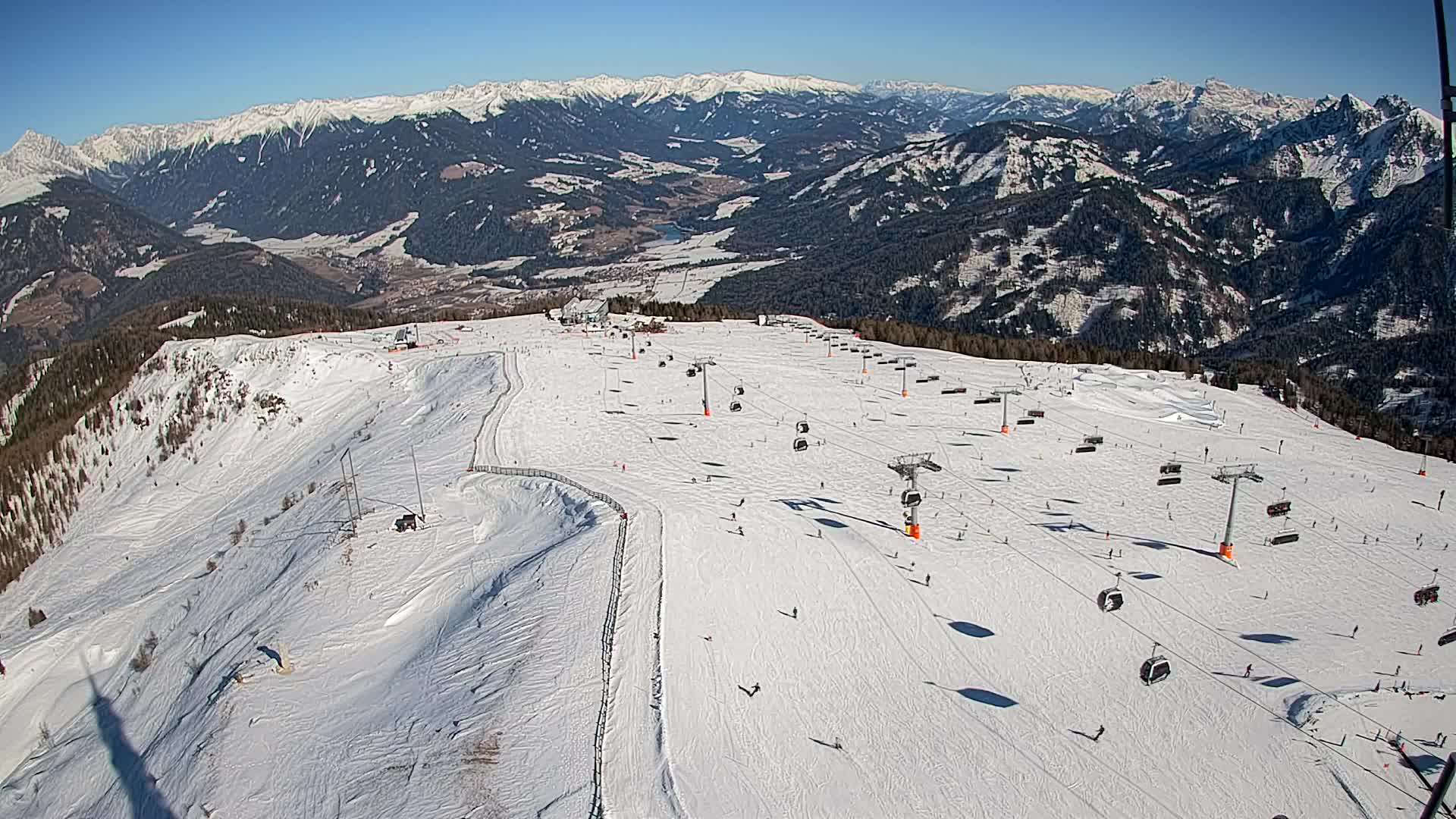 Kronplatz-Gipfel | Blick nach Olang – Valdaora