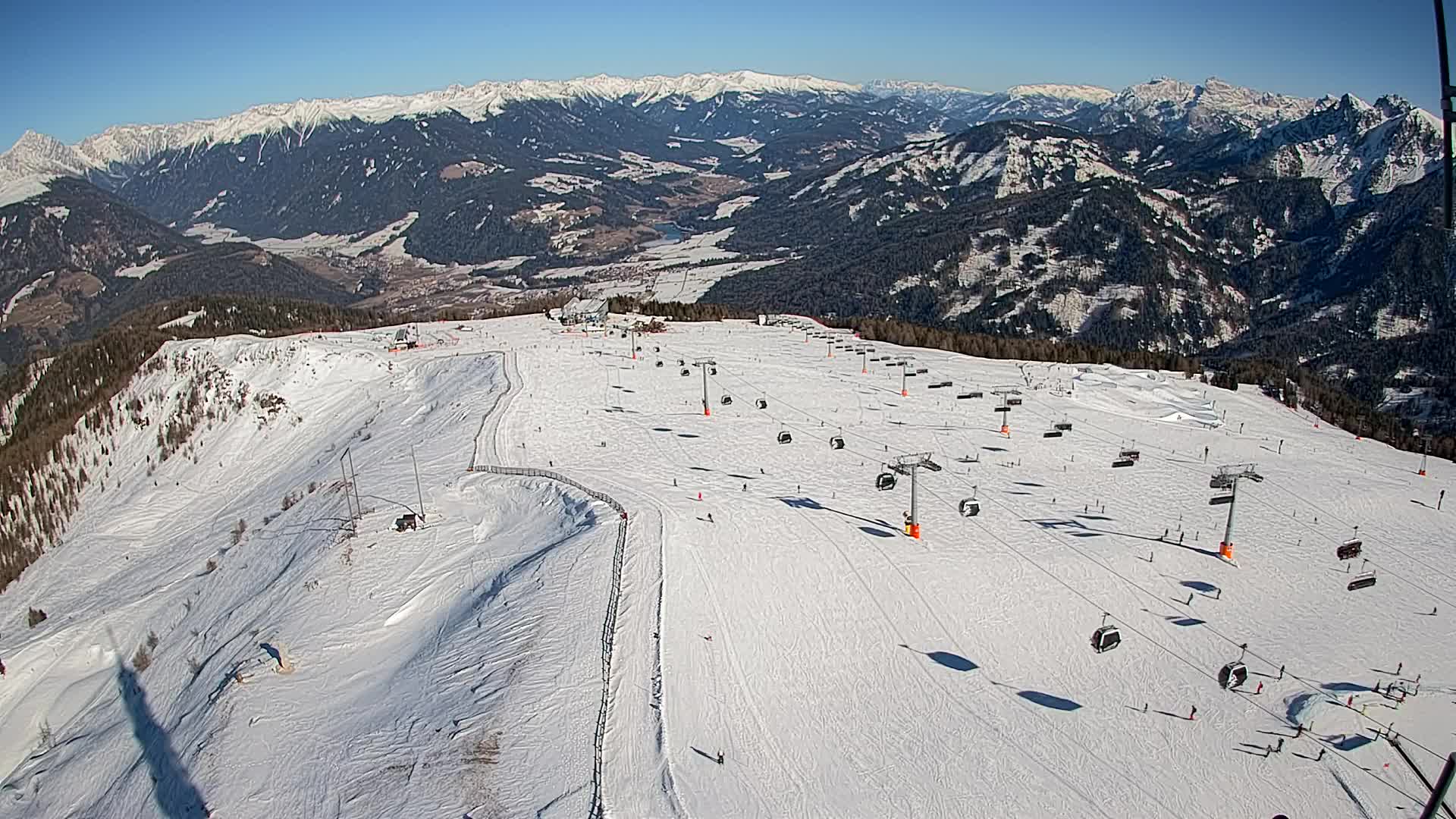 Kronplatz-Gipfel | Blick nach Olang – Valdaora