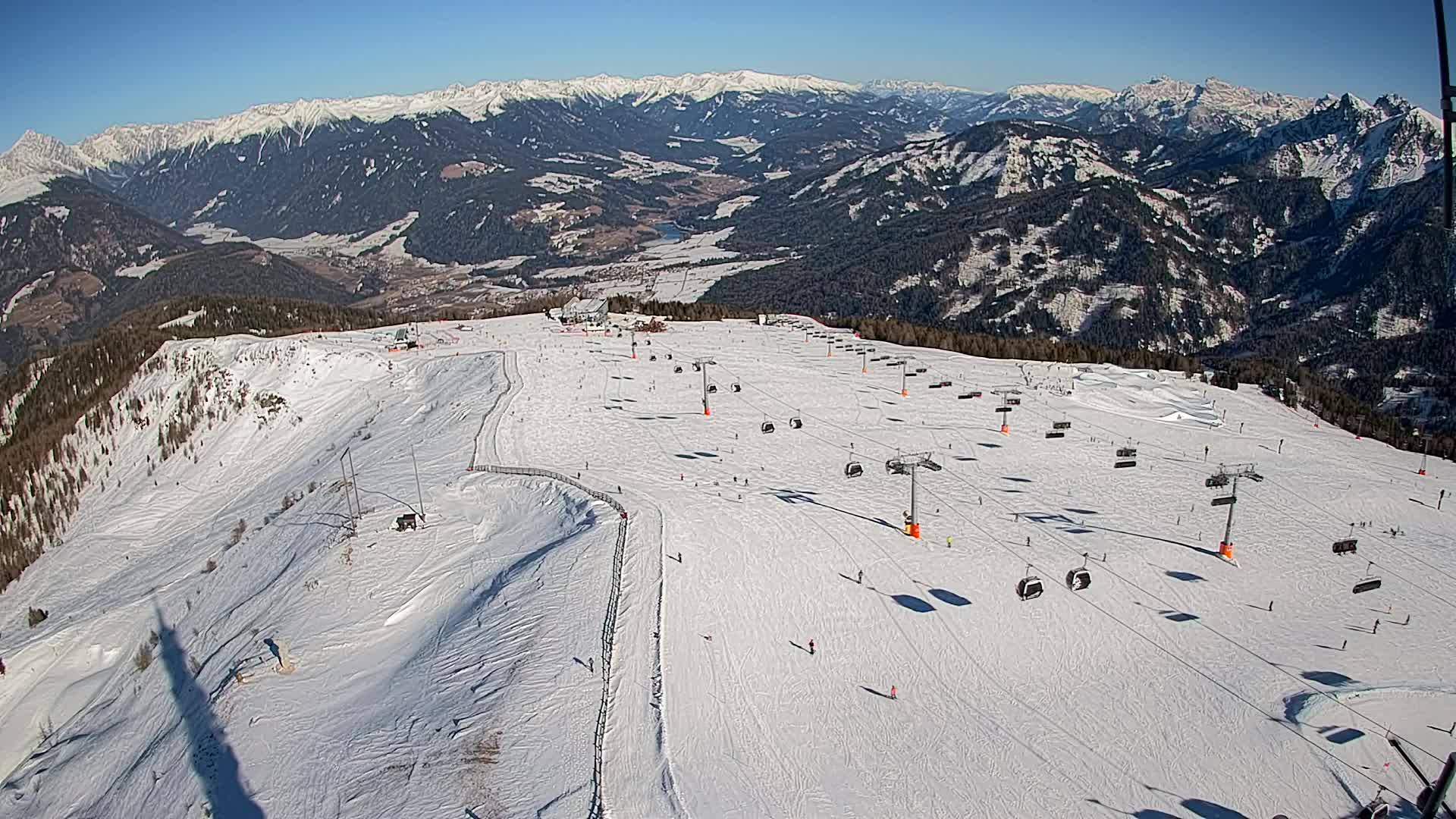 Kronplatz-Gipfel | Blick nach Olang – Valdaora