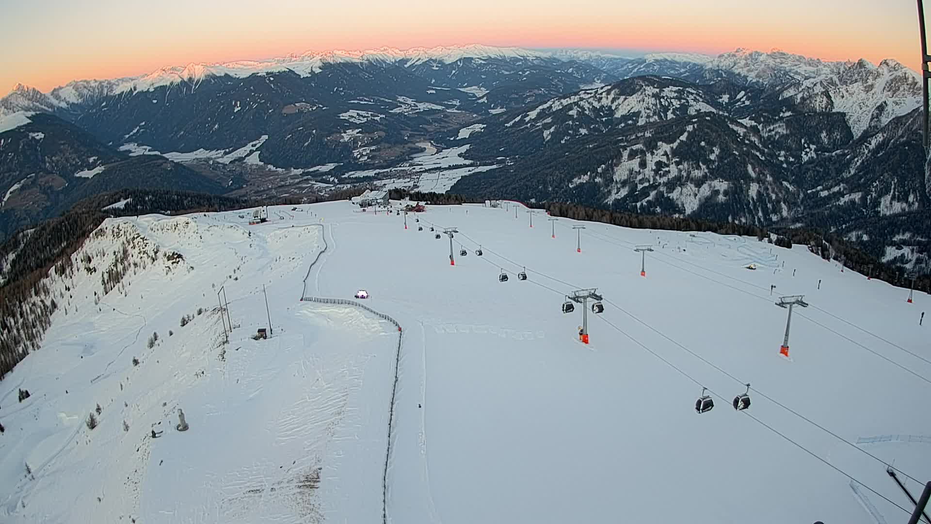 Kronplatz-Gipfel | Blick nach Olang – Valdaora