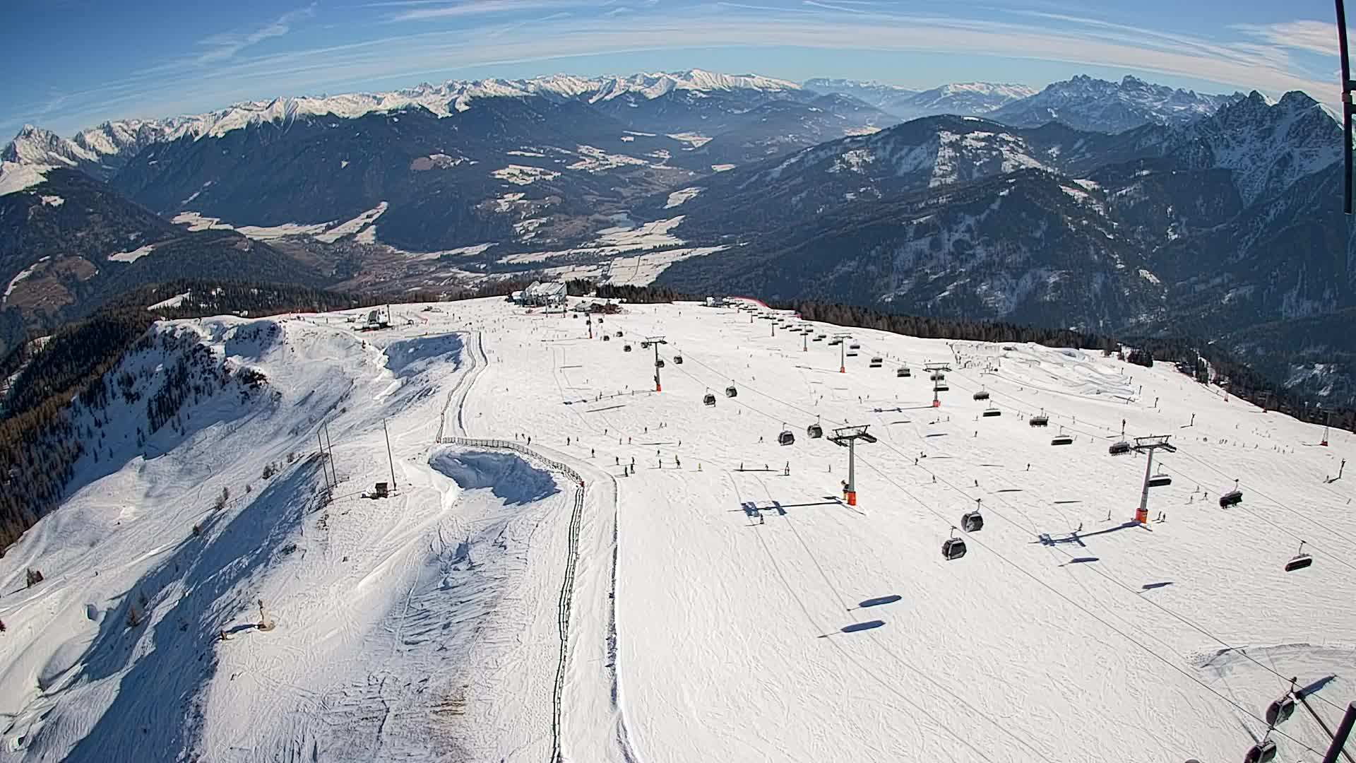 Kronplatz-Gipfel | Blick nach Olang – Valdaora