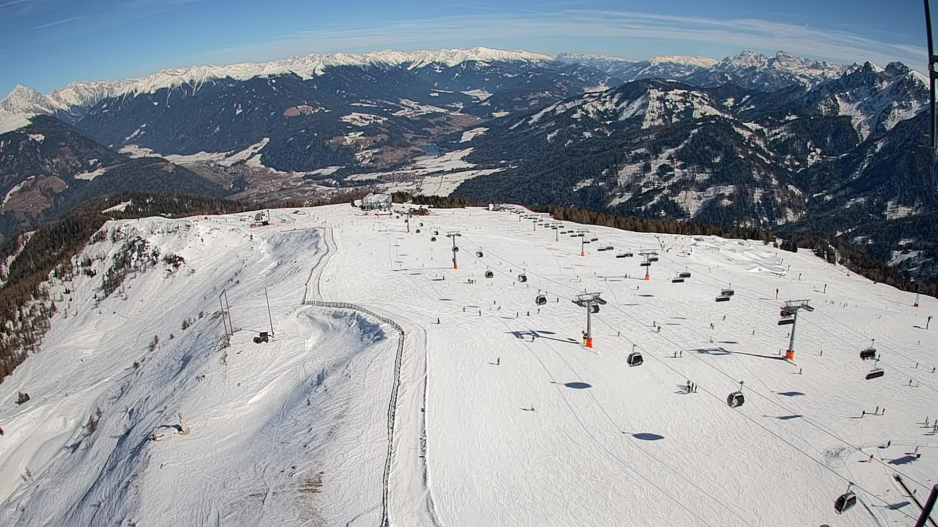 Kronplatz-Gipfel | Blick nach Olang – Valdaora