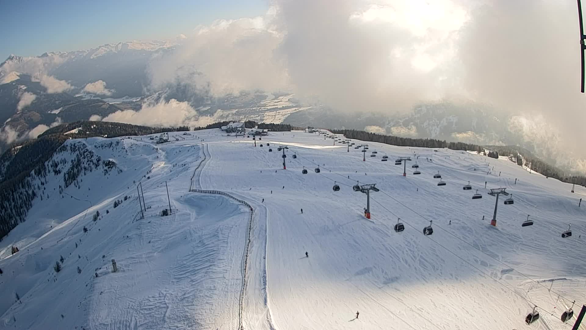 Kronplatz-Gipfel | Blick nach Olang – Valdaora