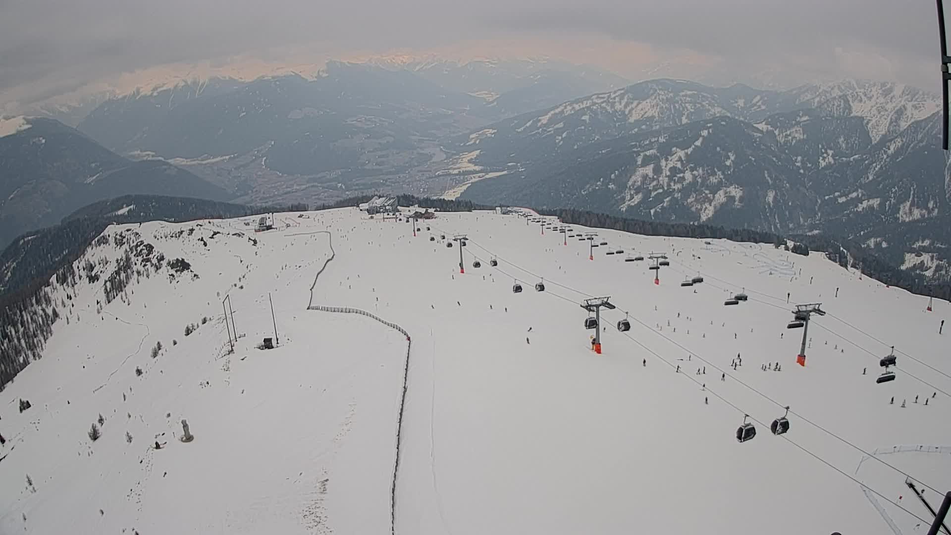Kronplatz-Gipfel | Blick nach Olang – Valdaora