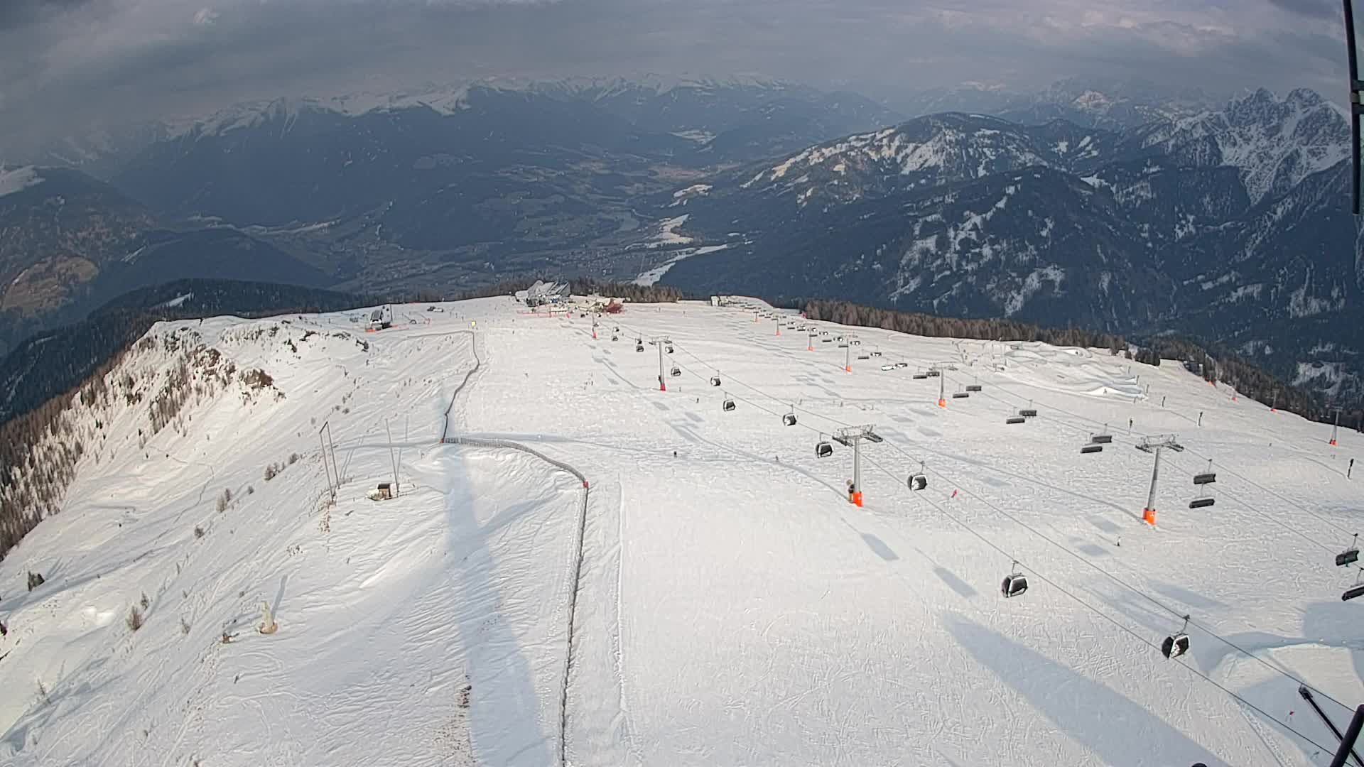 Kronplatz-Gipfel | Blick nach Olang – Valdaora
