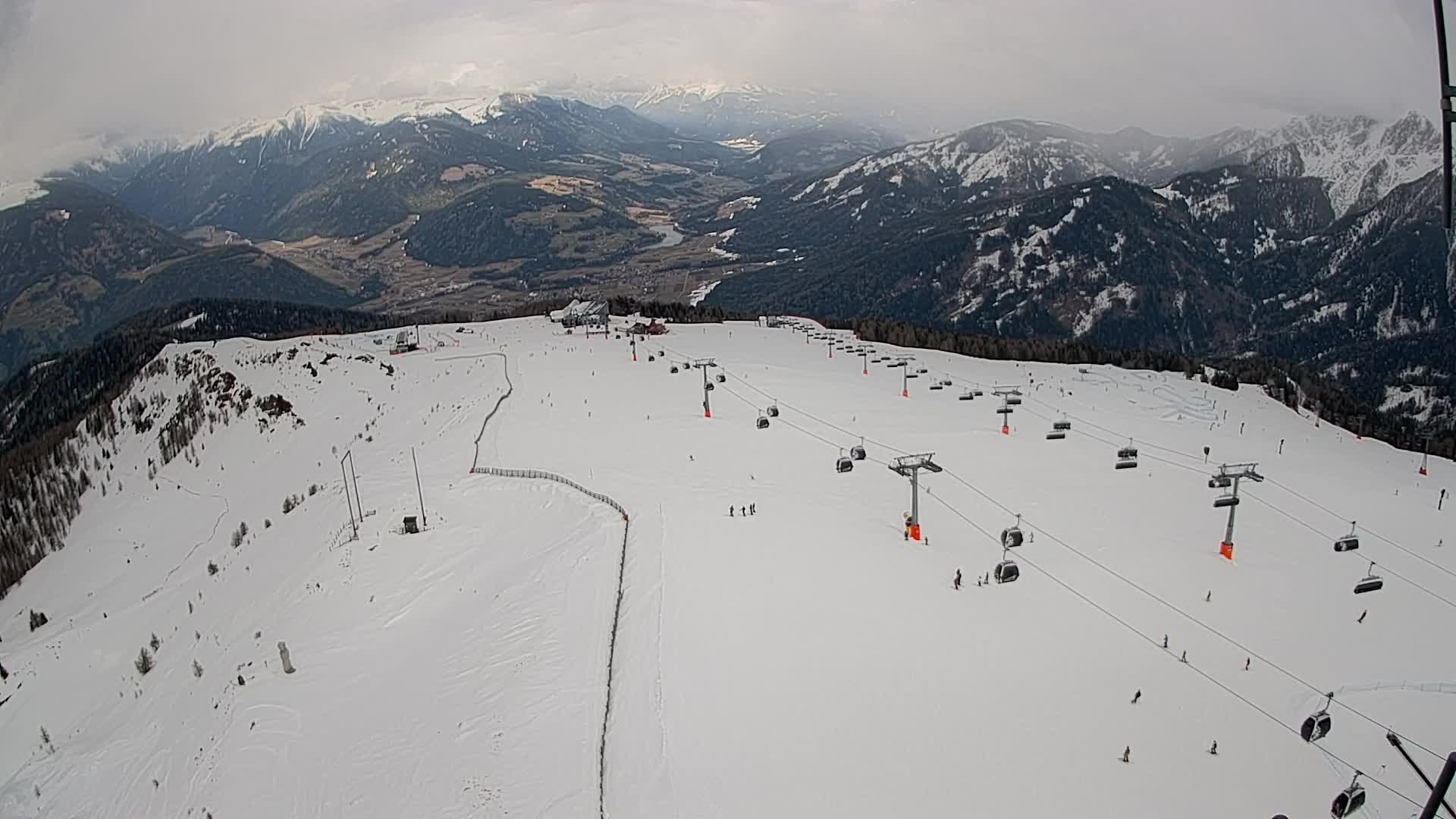 Kronplatz-Gipfel | Blick nach Olang – Valdaora