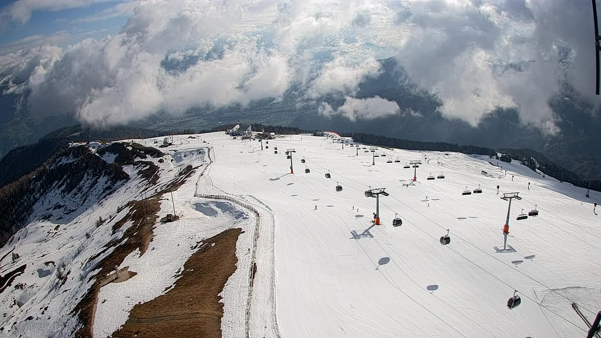 Kronplatz-Gipfel | Blick nach Olang – Valdaora