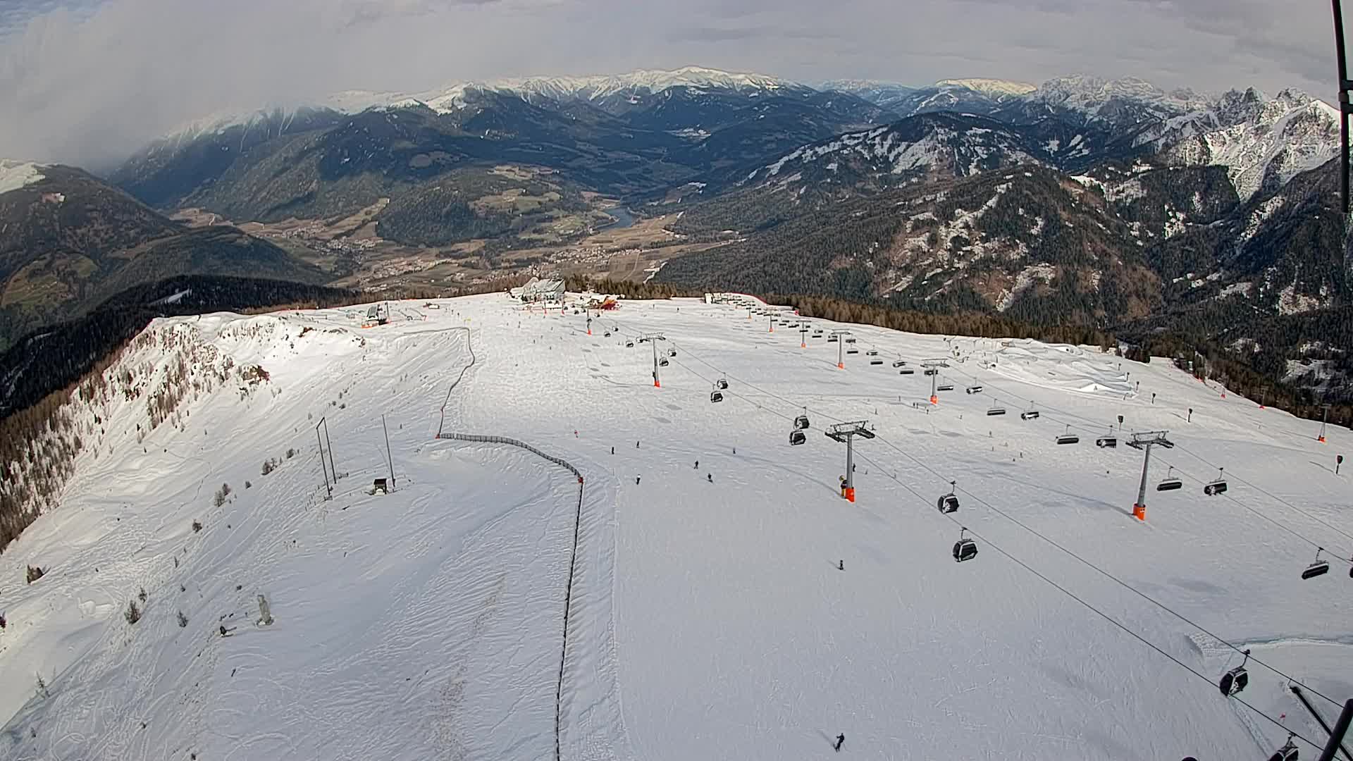 Kronplatz-Gipfel | Blick nach Olang – Valdaora