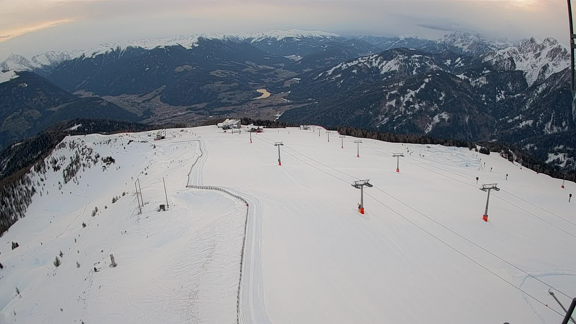Kronplatz-Gipfel | Blick nach Olang – Valdaora