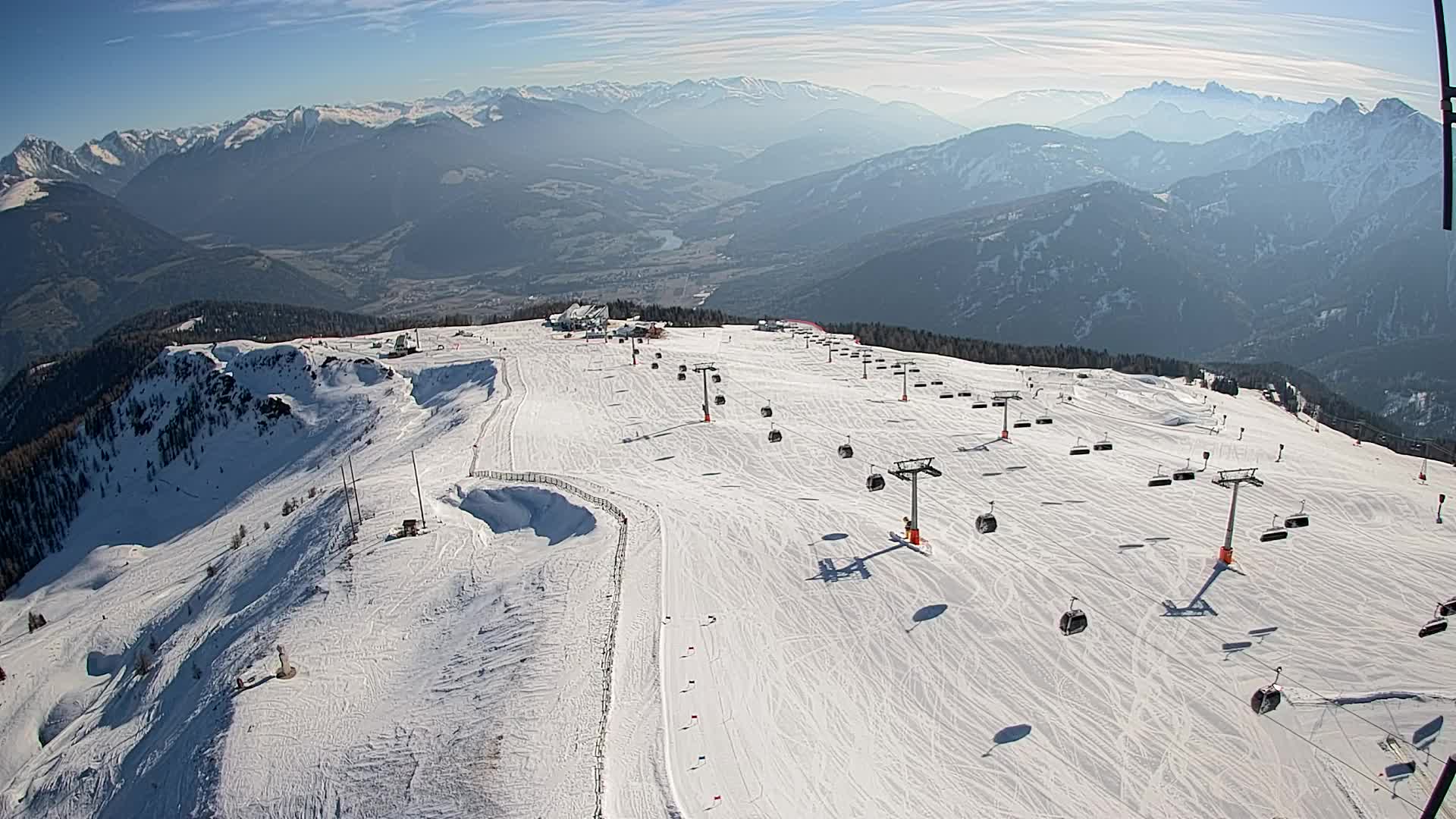 Kronplatz-Gipfel | Blick nach Olang – Valdaora