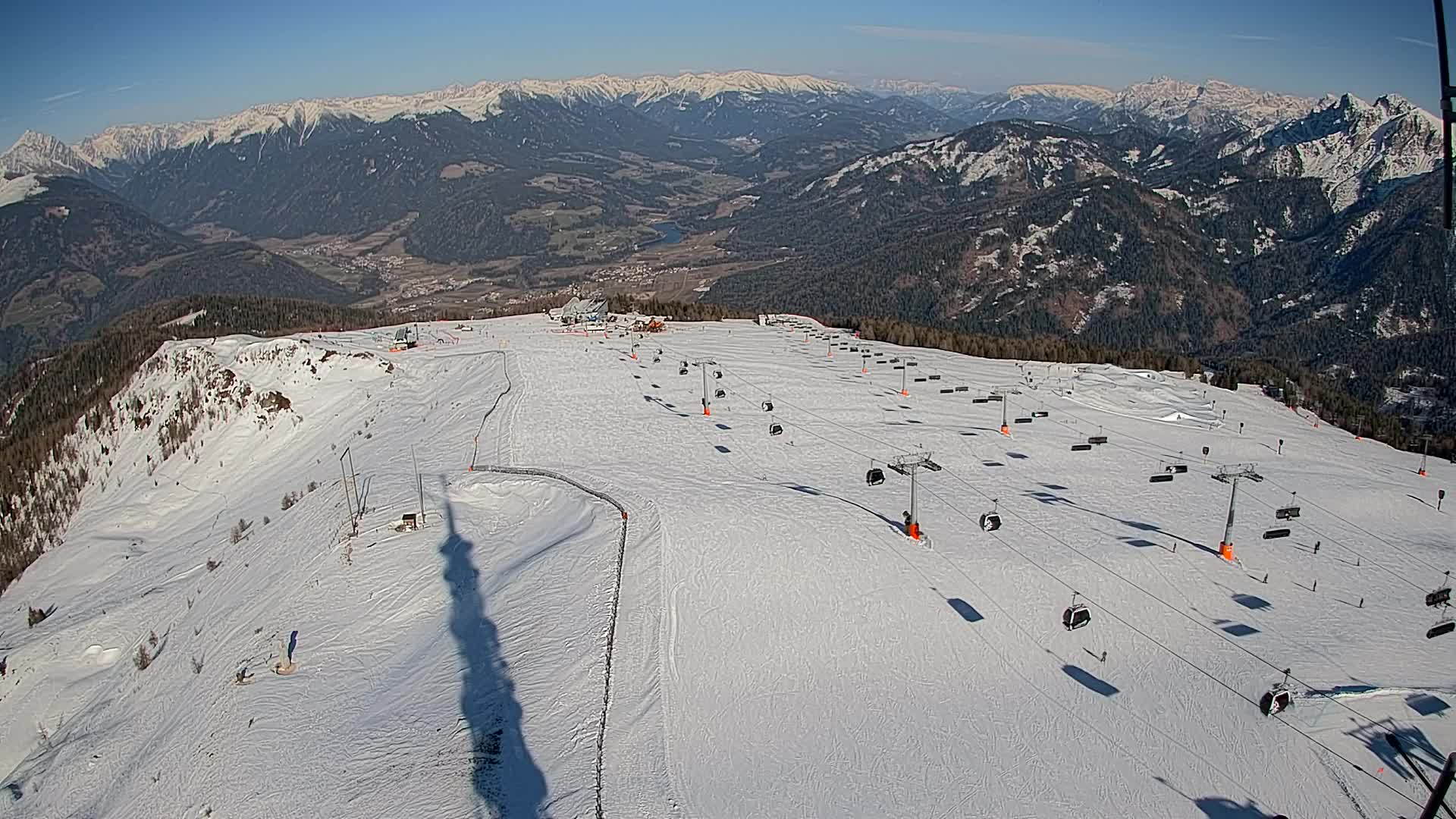 Kronplatz-Gipfel | Blick nach Olang – Valdaora