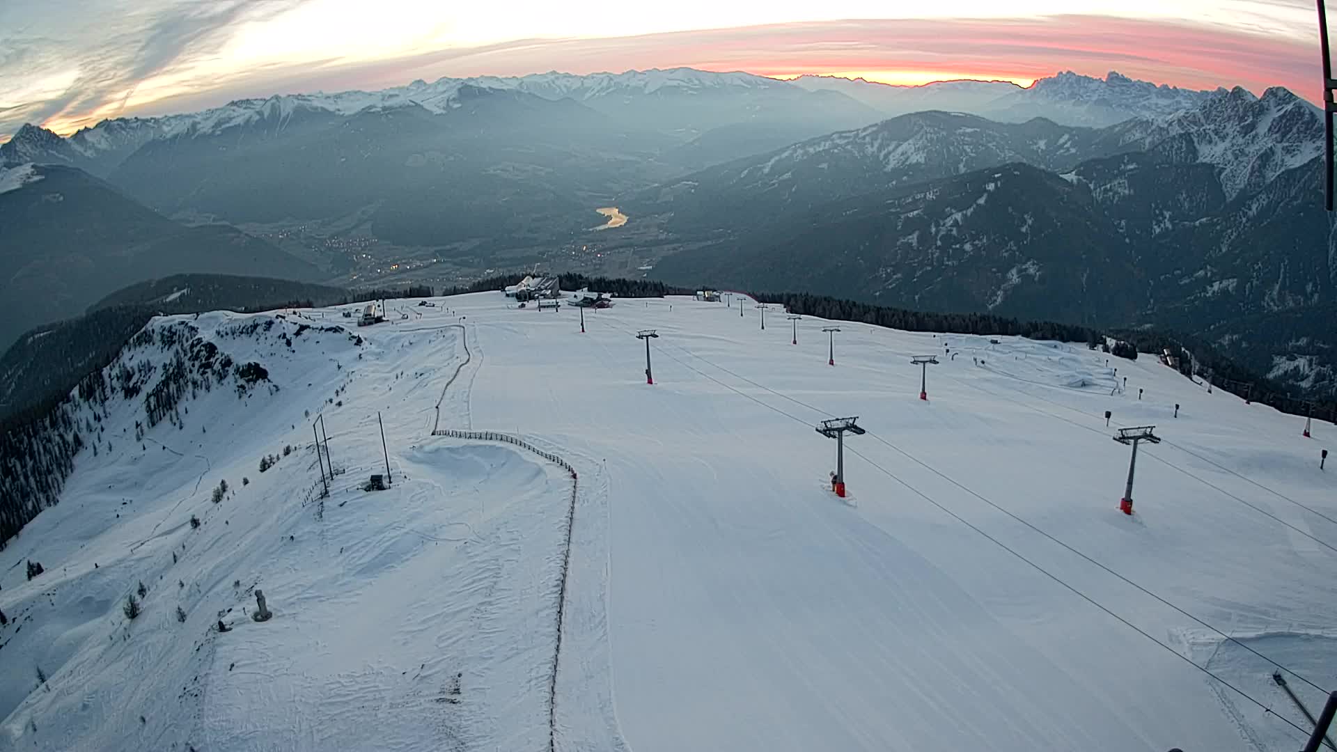 Kronplatz-Gipfel | Blick nach Olang – Valdaora