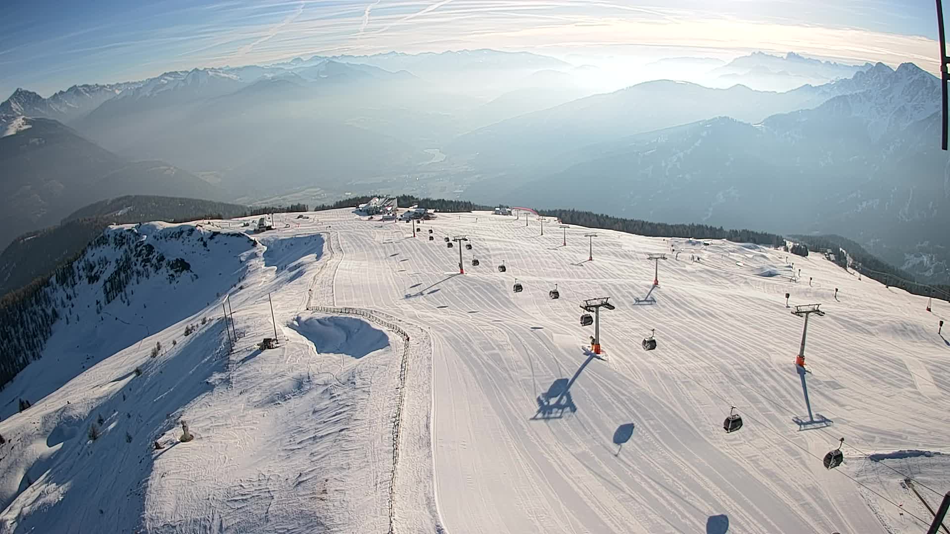 Kronplatz-Gipfel | Blick nach Olang – Valdaora