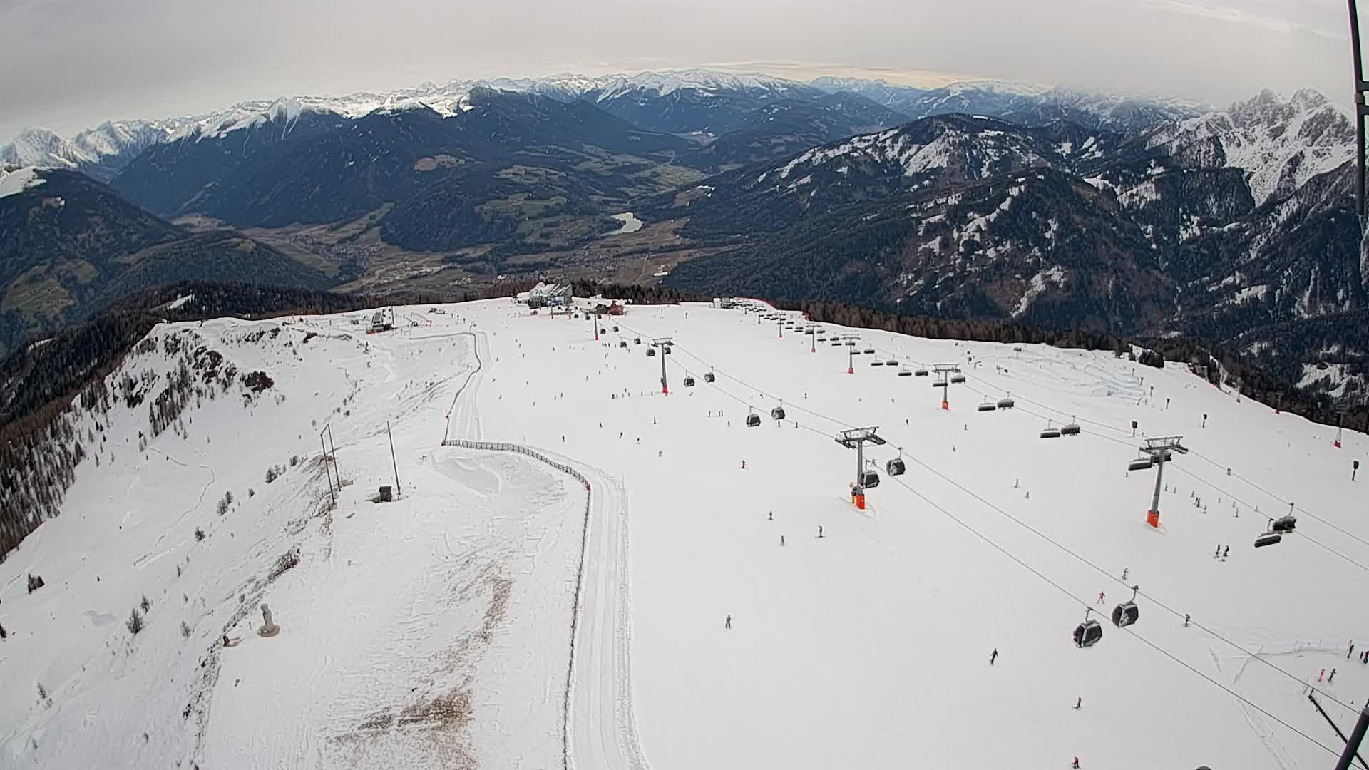 Kronplatz-Gipfel | Blick nach Olang – Valdaora