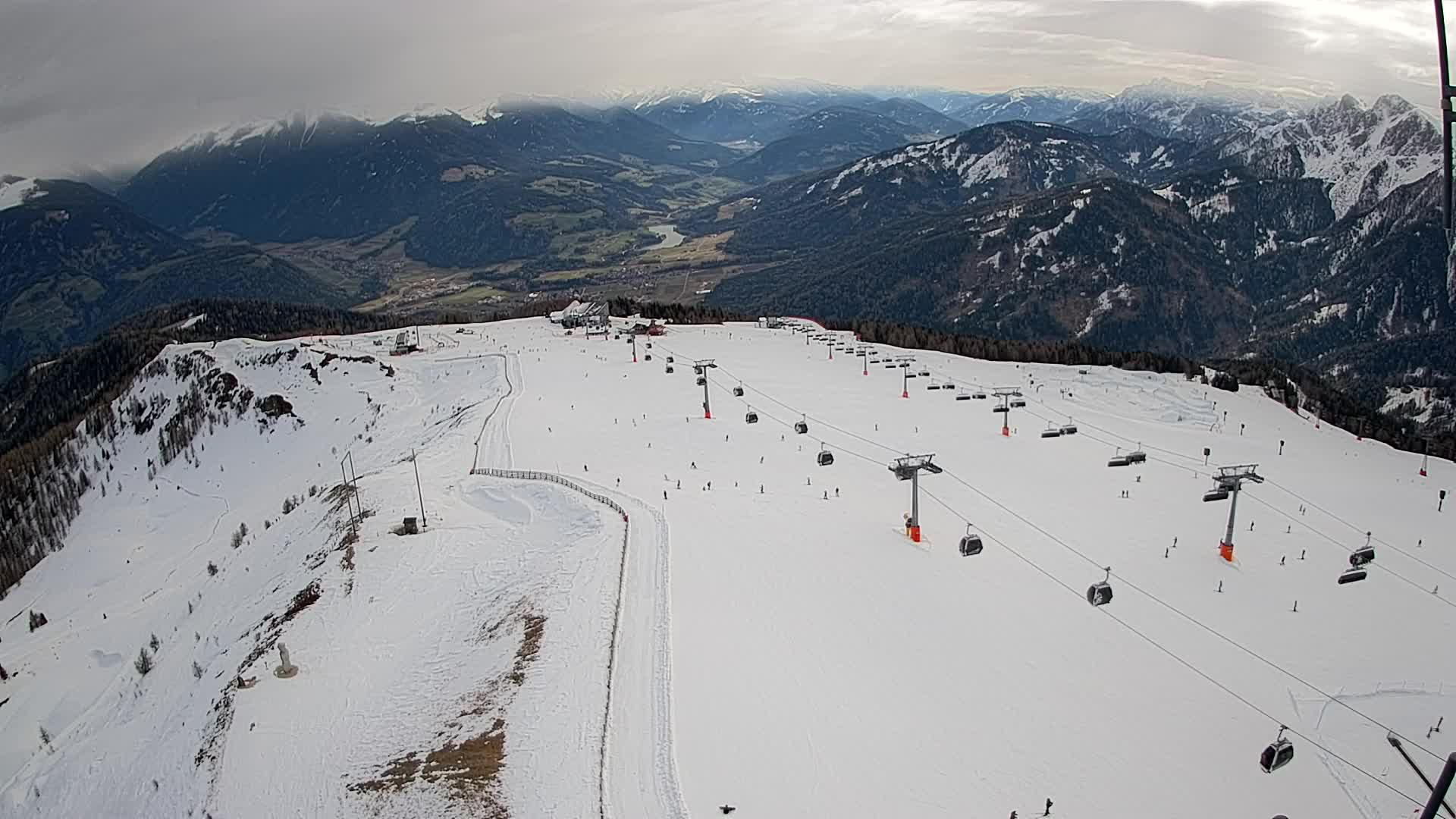 Kronplatz-Gipfel | Blick nach Olang – Valdaora