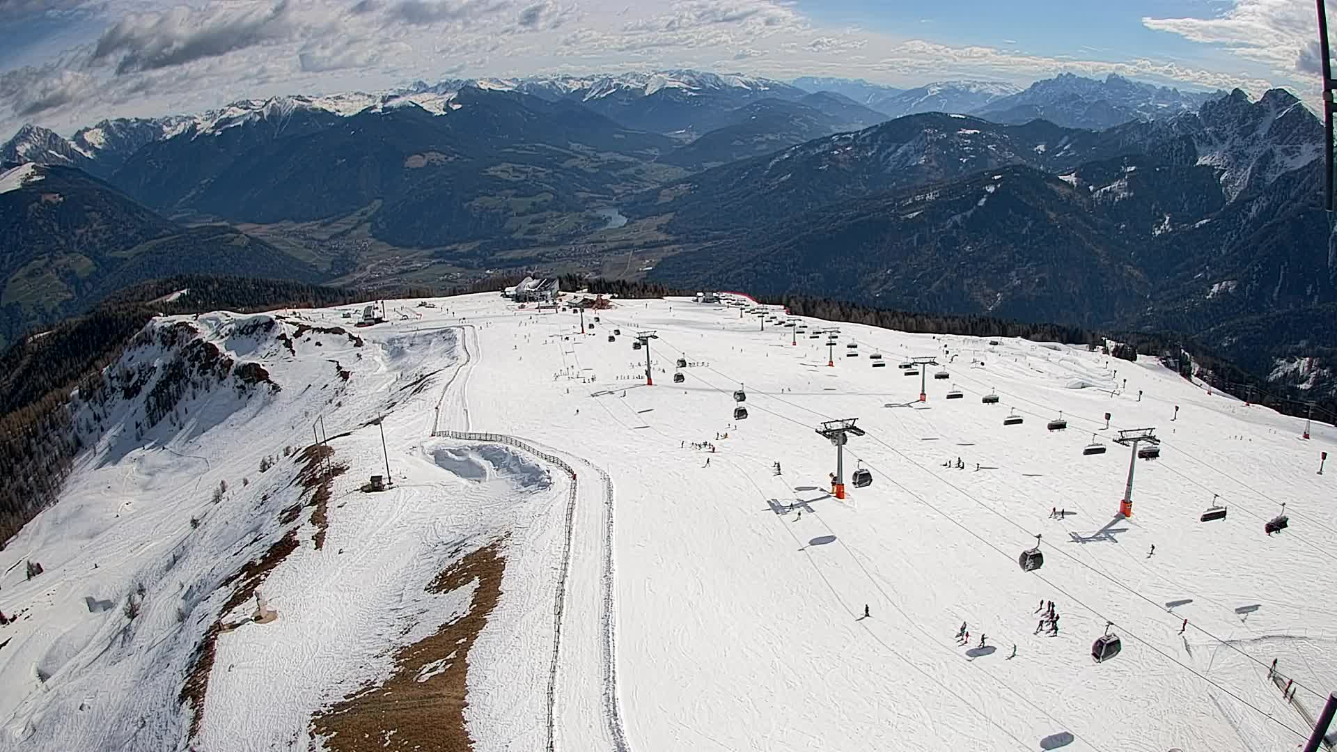 Kronplatz-Gipfel | Blick nach Olang – Valdaora