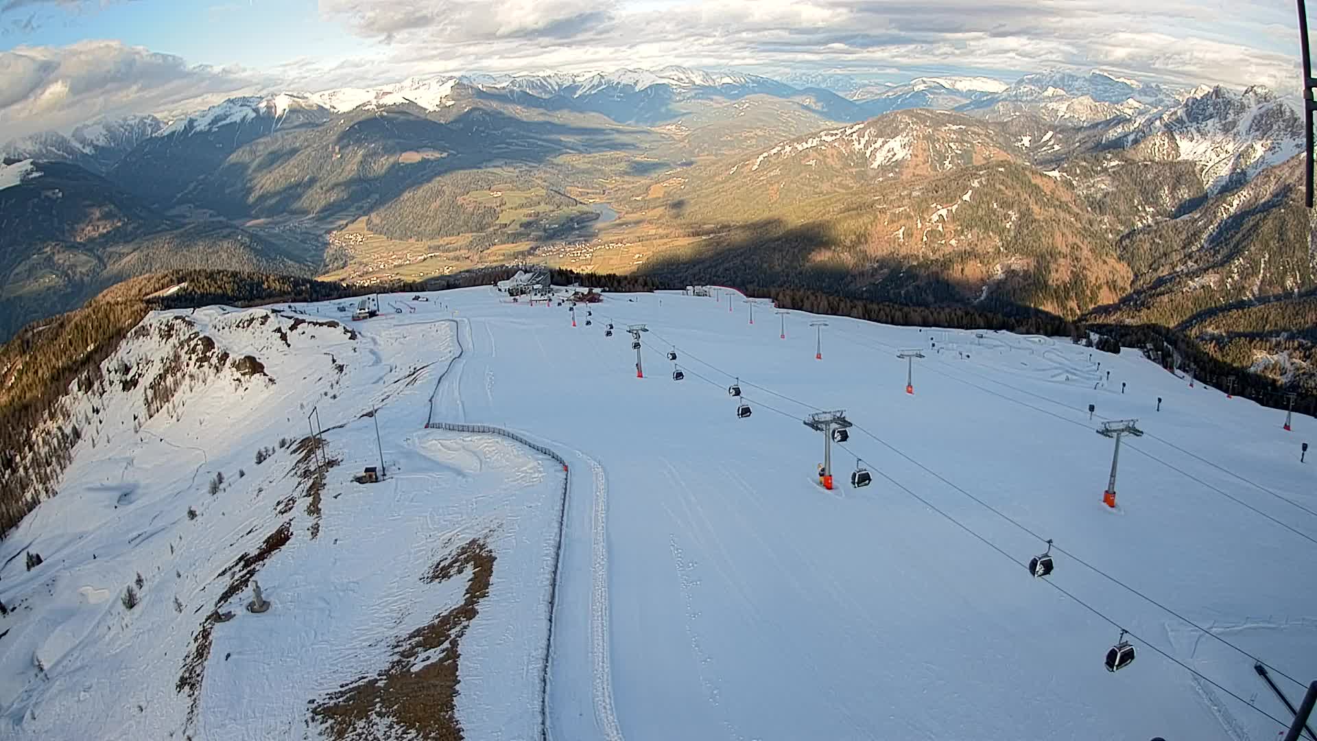 Kronplatz-Gipfel | Blick nach Olang – Valdaora