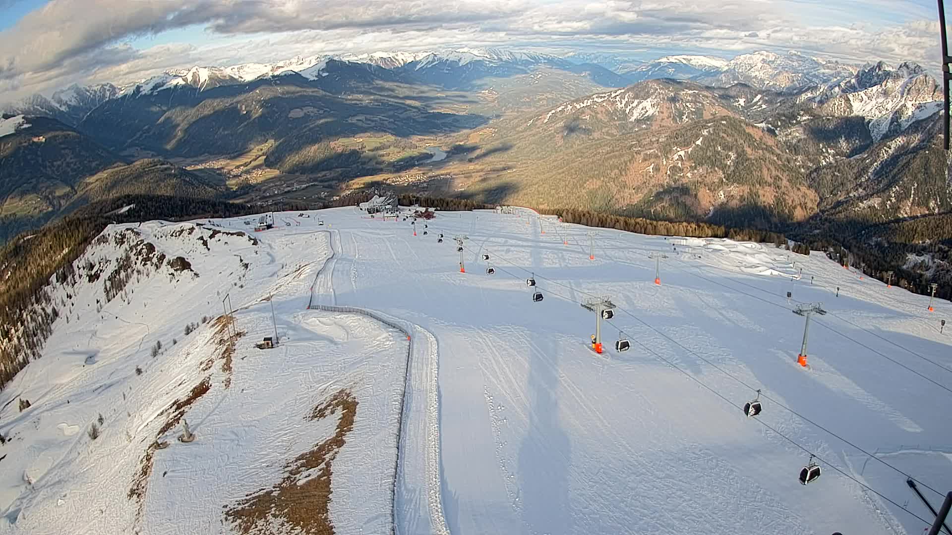 Kronplatz-Gipfel | Blick nach Olang – Valdaora