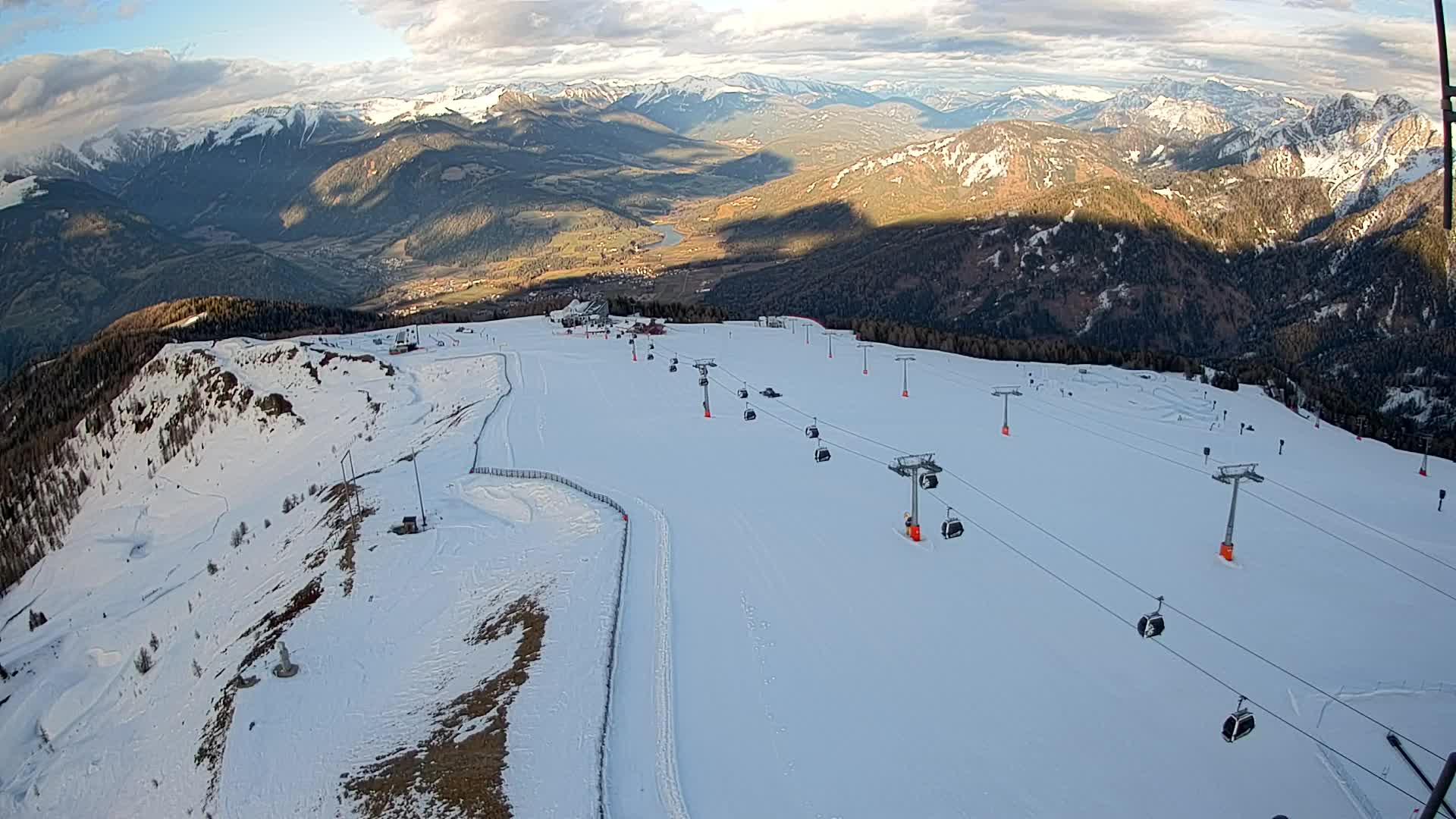 Kronplatz-Gipfel | Blick nach Olang – Valdaora