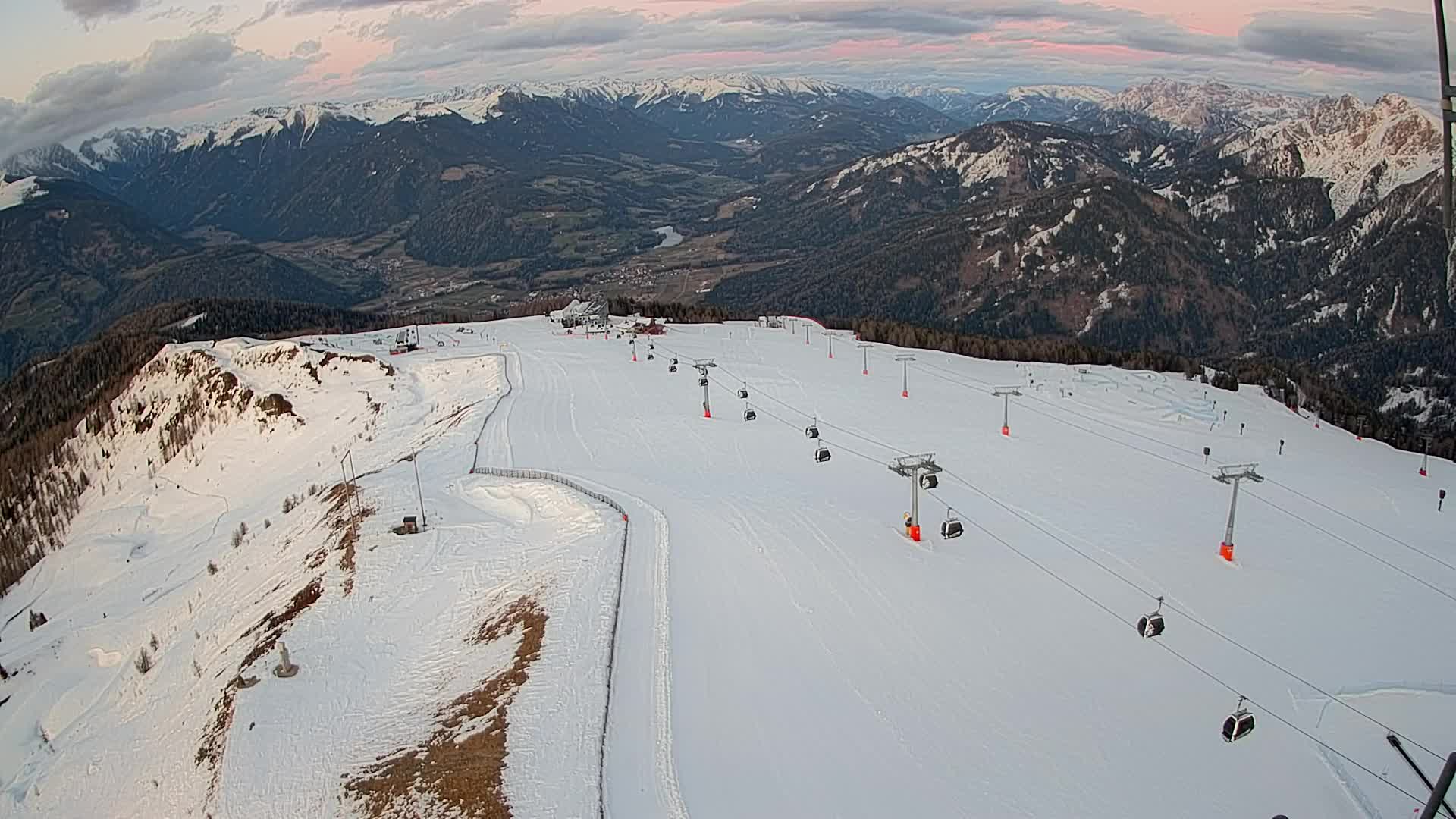 Kronplatz-Gipfel | Blick nach Olang – Valdaora