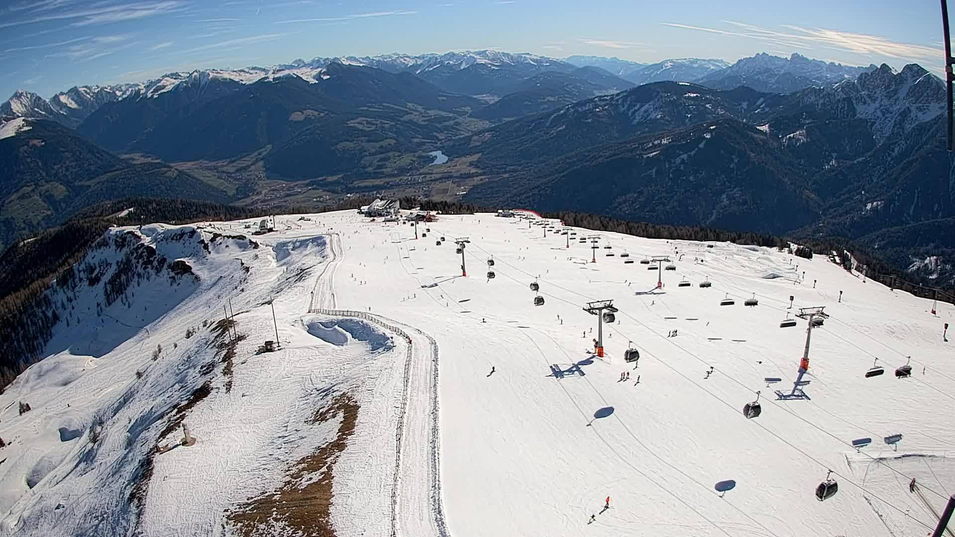Kronplatz-Gipfel | Blick nach Olang – Valdaora