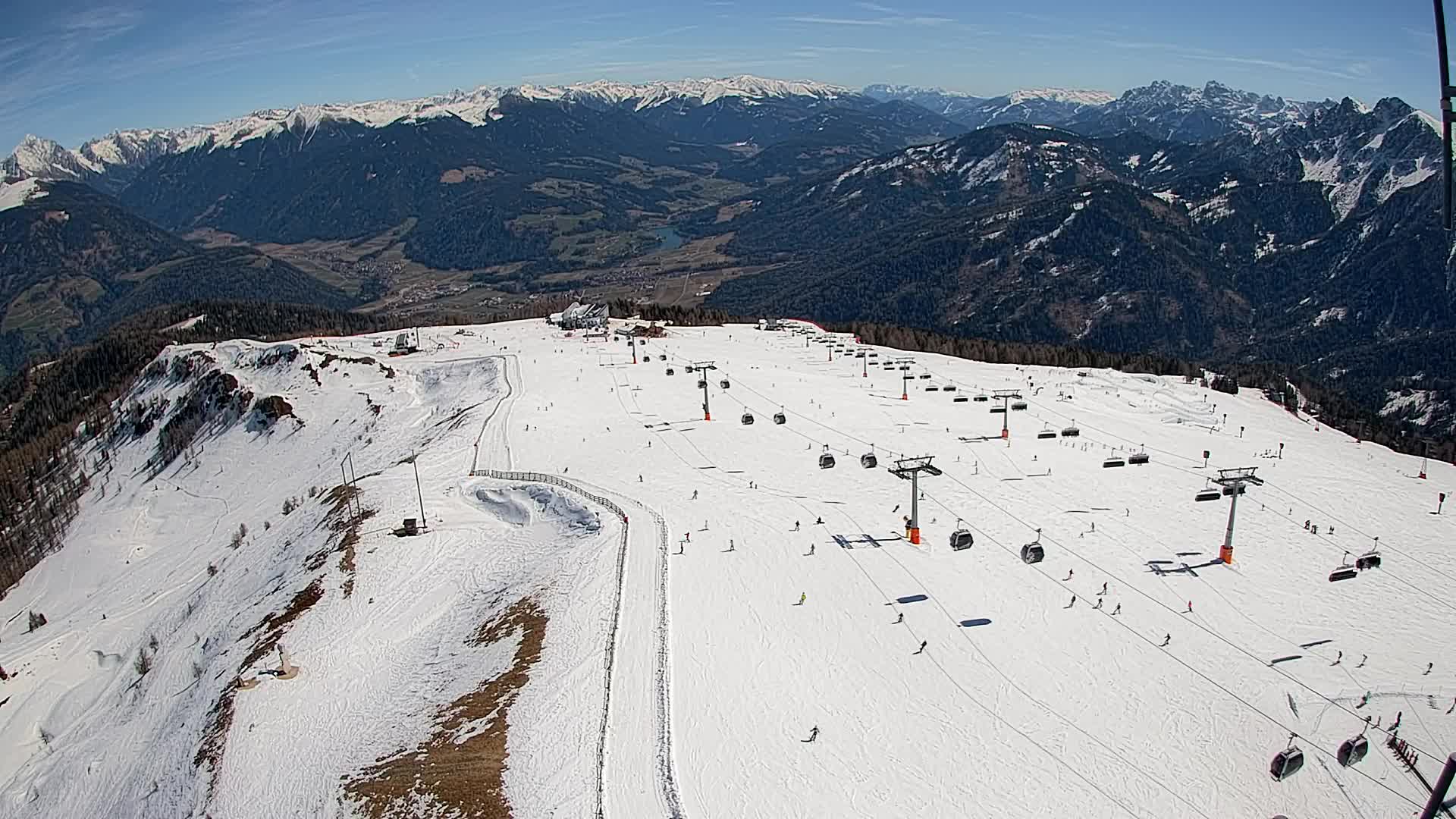 Kronplatz-Gipfel | Blick nach Olang – Valdaora