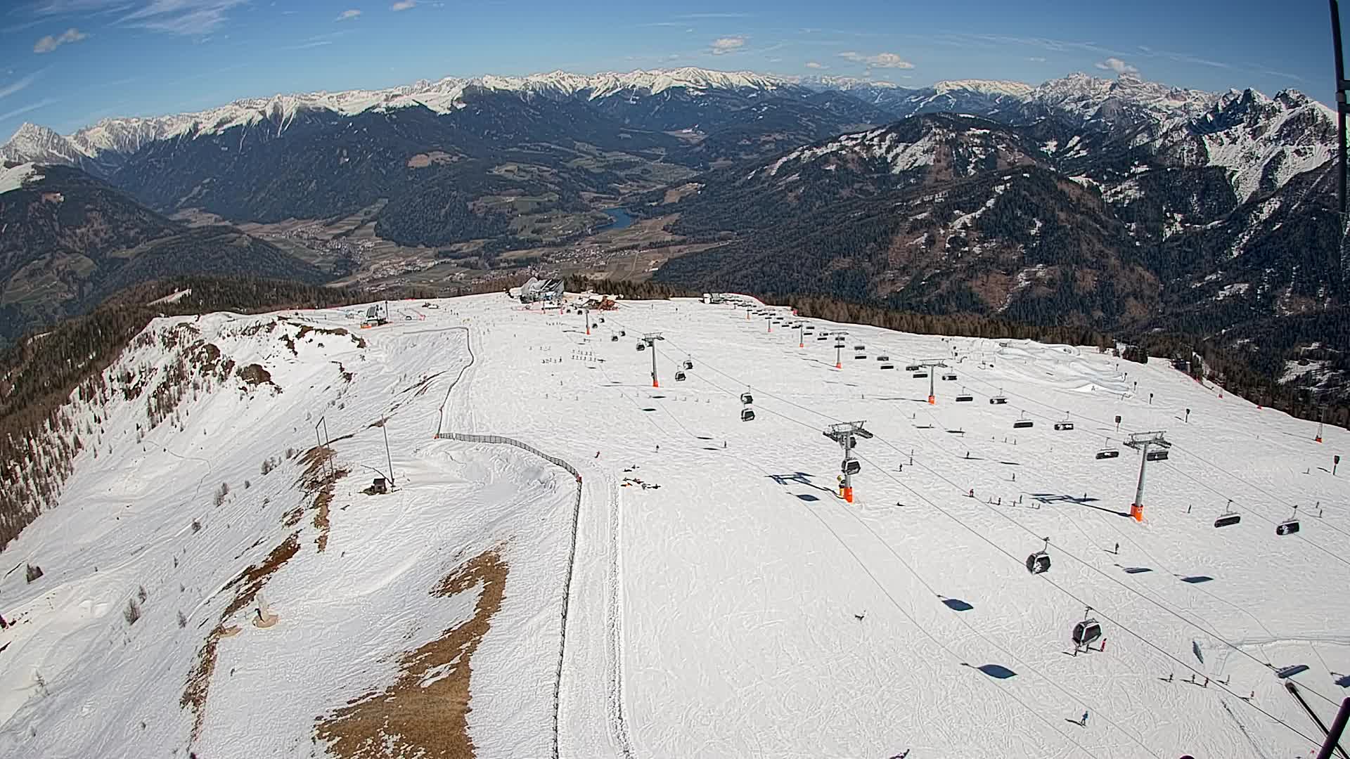 Kronplatz-Gipfel | Blick nach Olang – Valdaora
