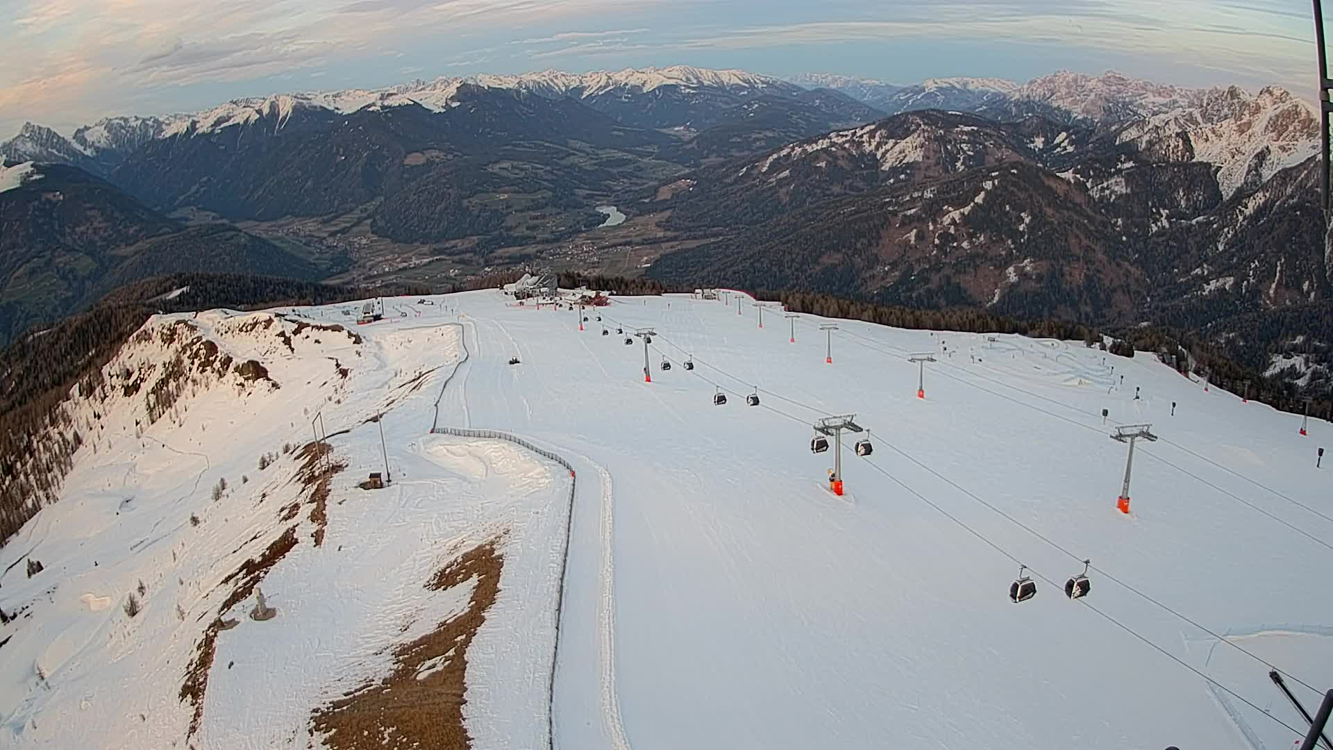 Kronplatz-Gipfel | Blick nach Olang – Valdaora