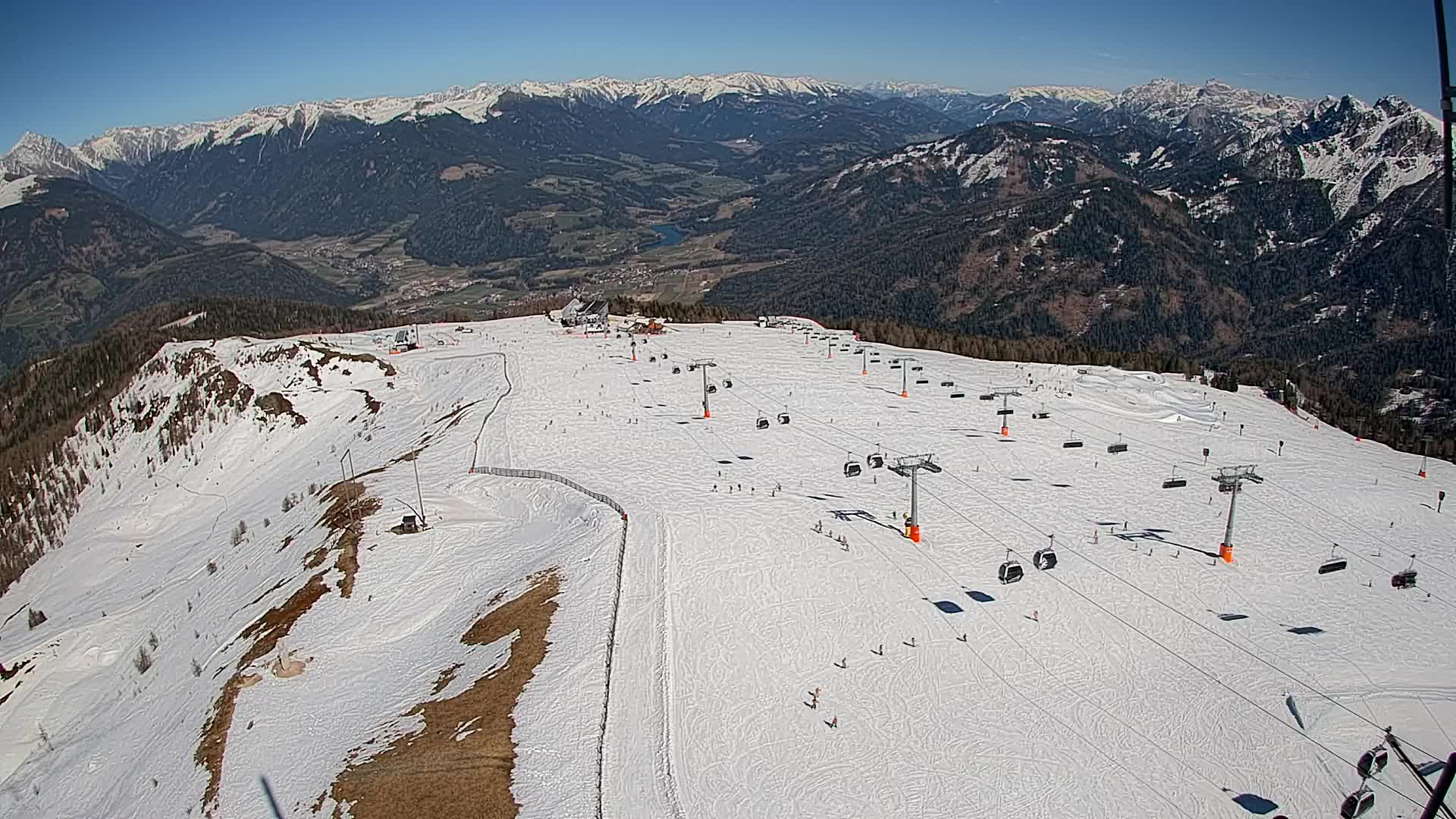 Kronplatz-Gipfel | Blick nach Olang – Valdaora