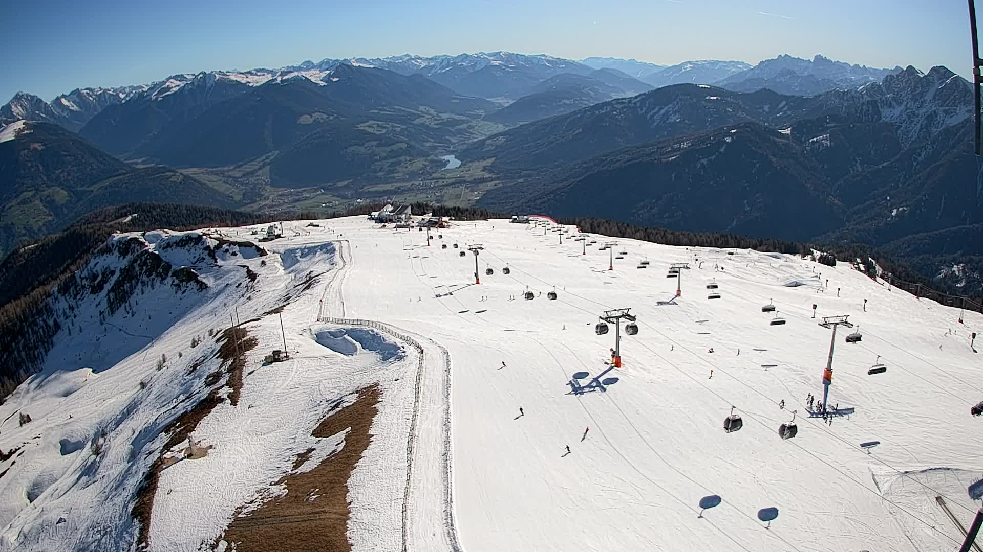 Kronplatz-Gipfel | Blick nach Olang – Valdaora
