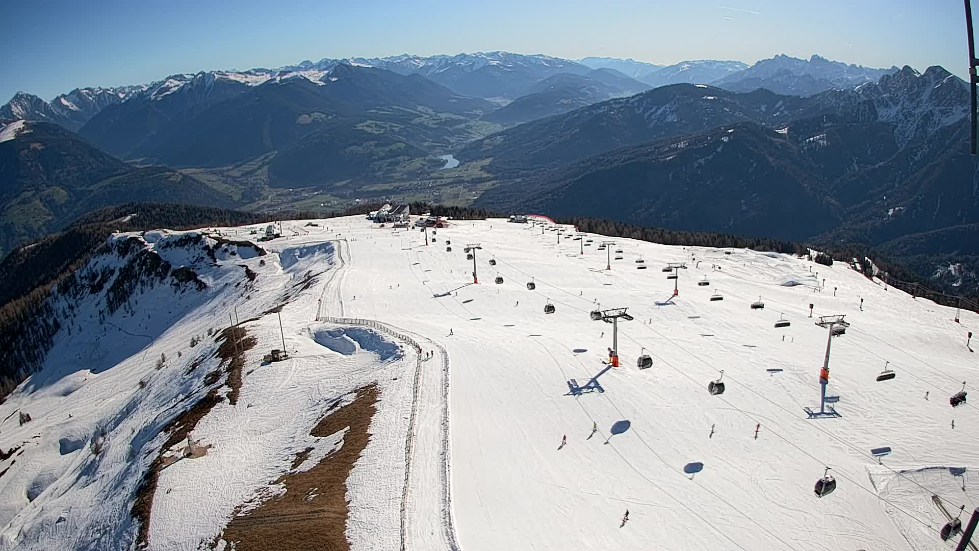 Kronplatz-Gipfel | Blick nach Olang – Valdaora