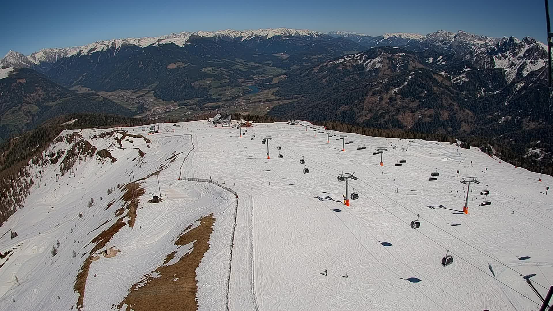 Kronplatz-Gipfel | Blick nach Olang – Valdaora