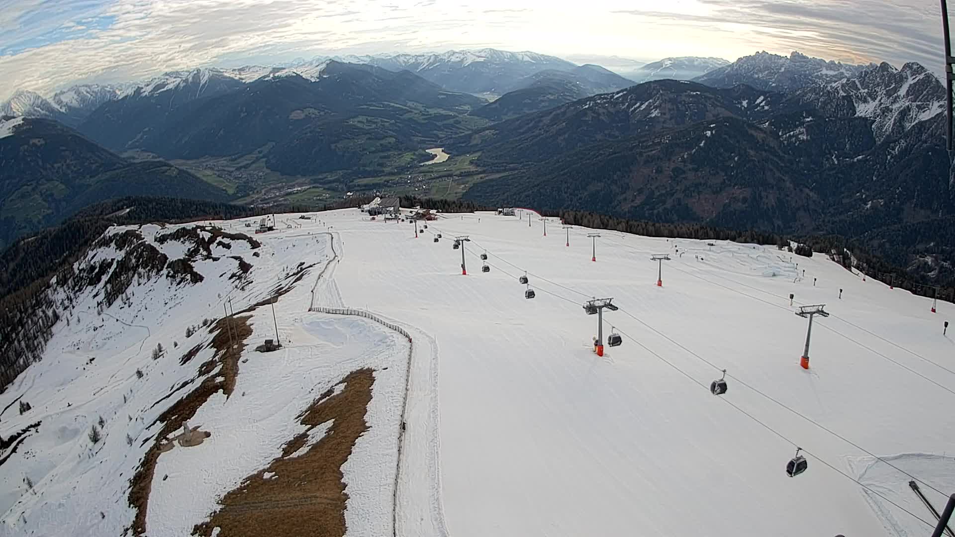Kronplatz-Gipfel | Blick nach Olang – Valdaora