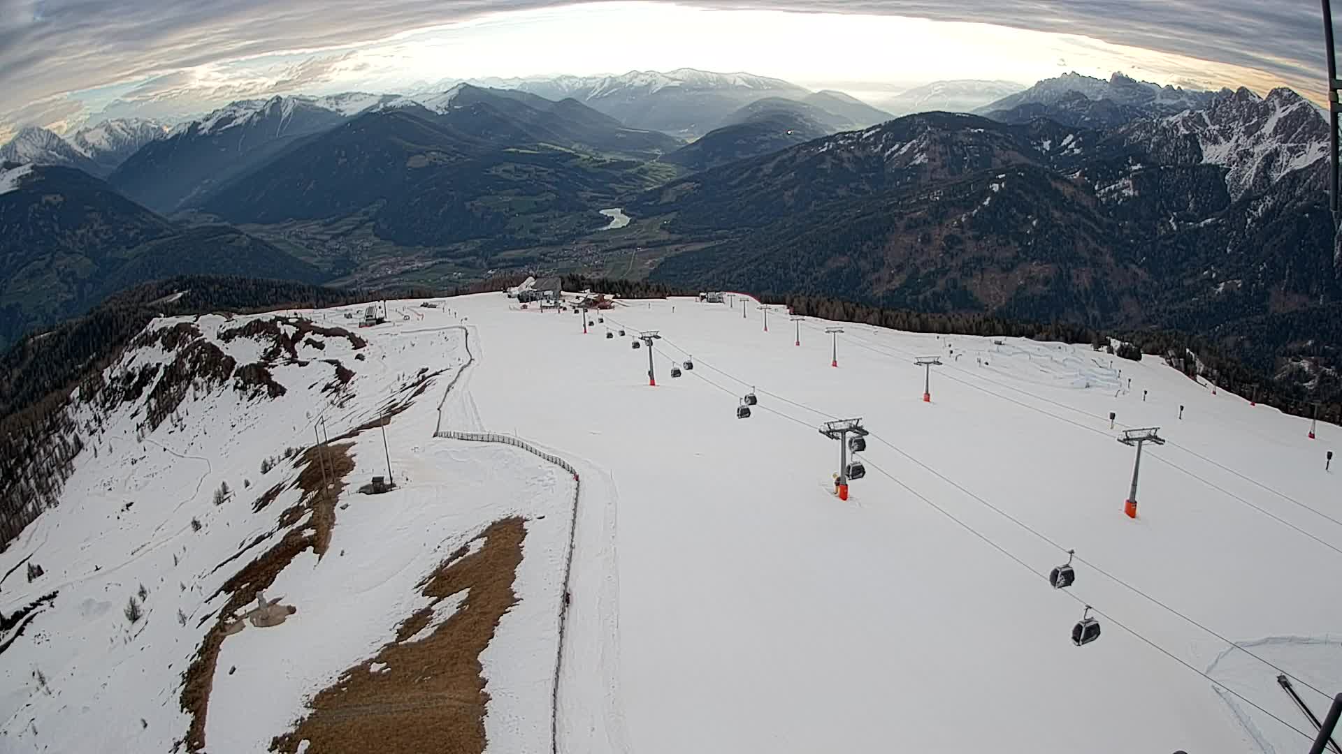 Kronplatz-Gipfel | Blick nach Olang – Valdaora