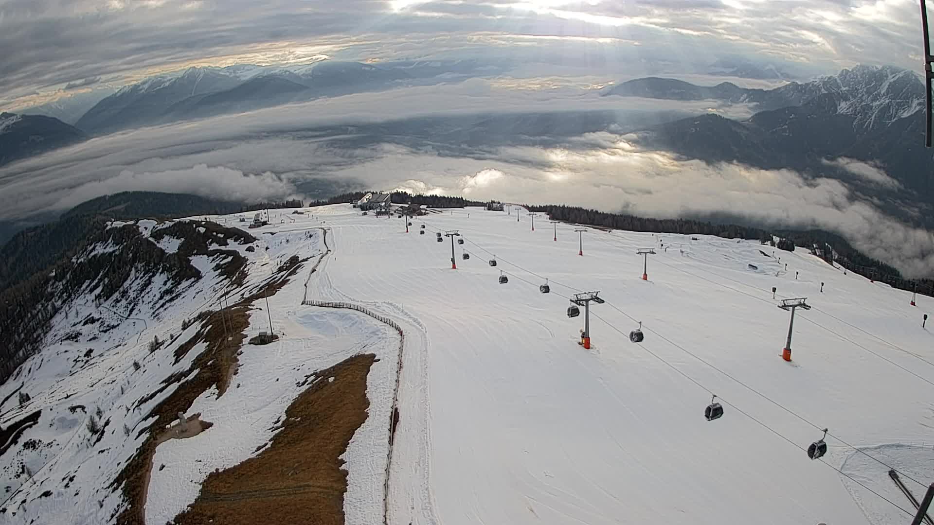 Kronplatz-Gipfel | Blick nach Olang – Valdaora