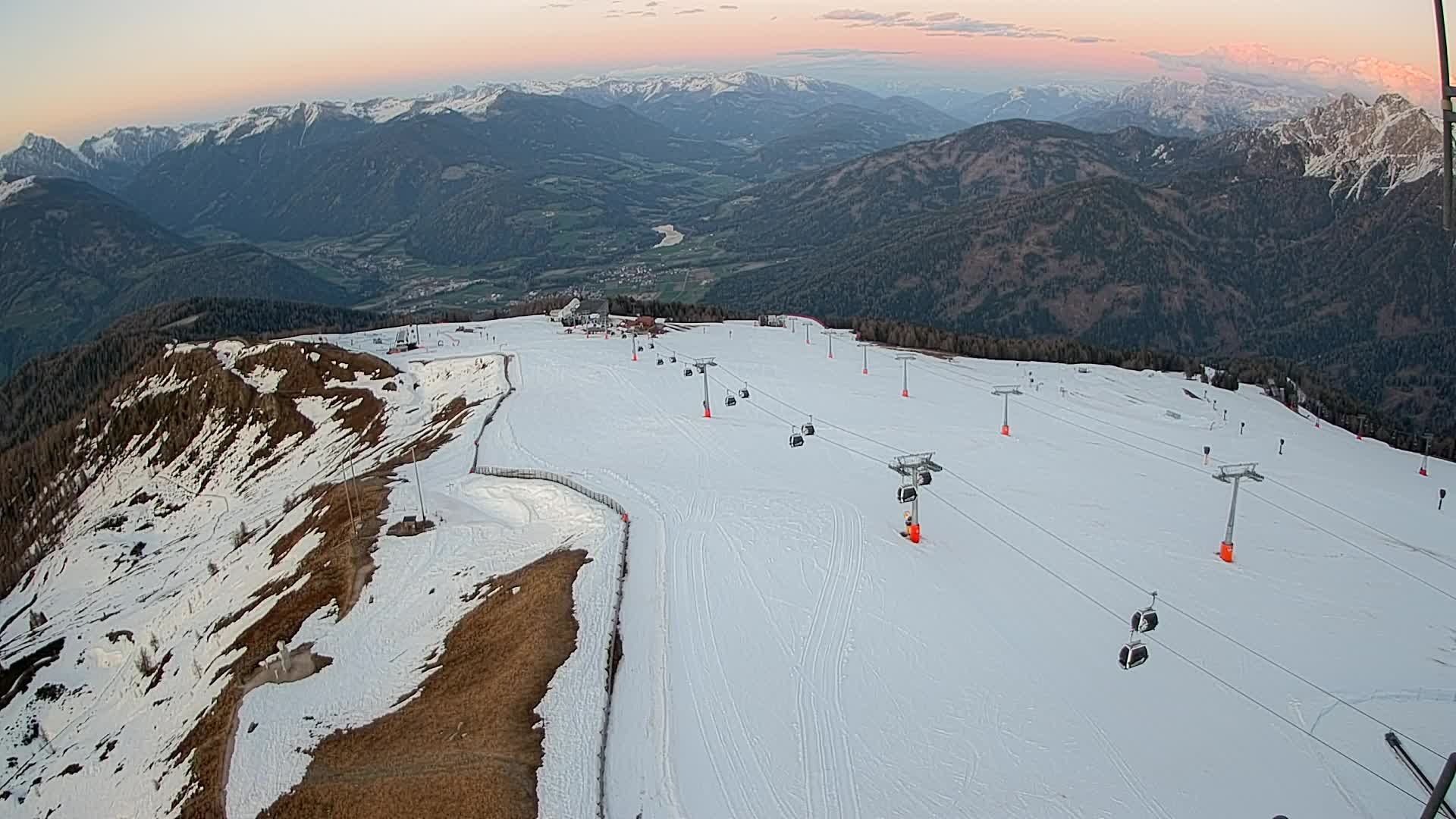 Kronplatz-Gipfel | Blick nach Olang – Valdaora